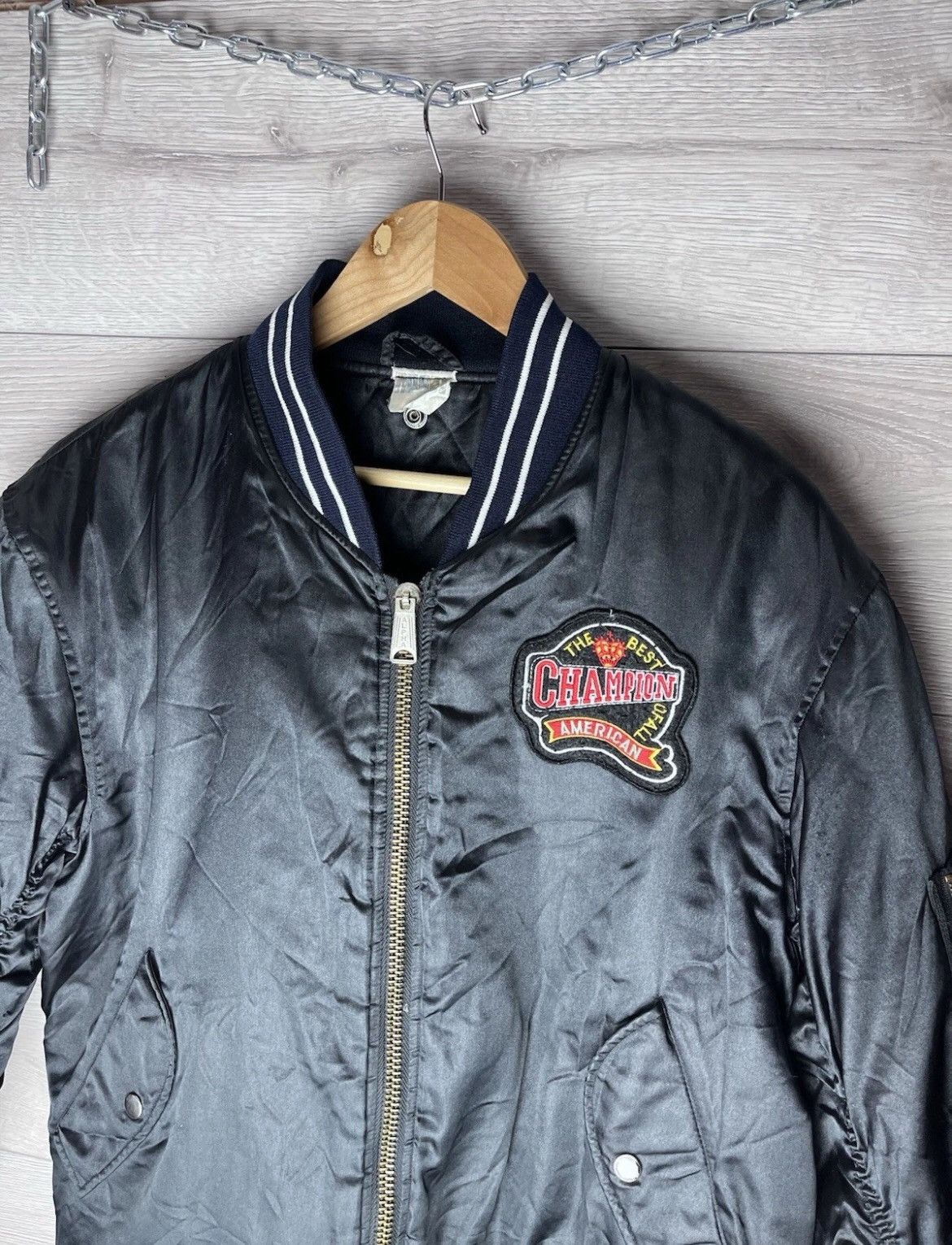 Japanese Brand Vintage bomber MA-1 CHAMPION AMERICAN Y2K retro men’s size M Size US M / EU 48-50 / 2 - 2 Thumbnail