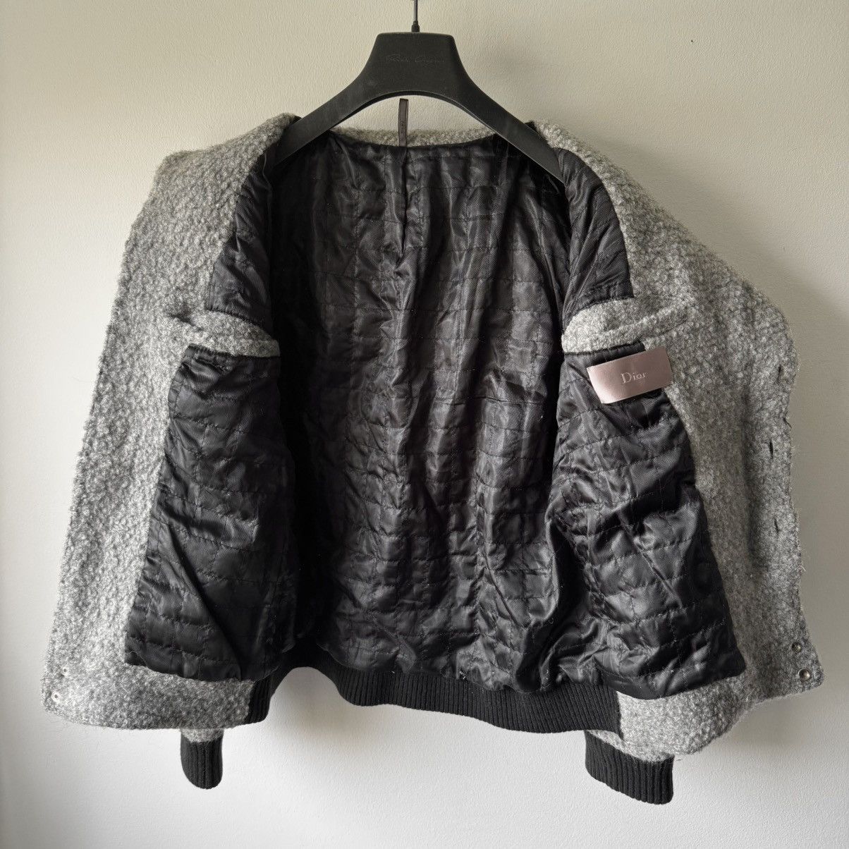 Dior Dior Homme FW2009 Gray Asymmetric Drape Collar Mohair Jacket Size US M / EU 48-50 / 2 - 8 Thumbnail