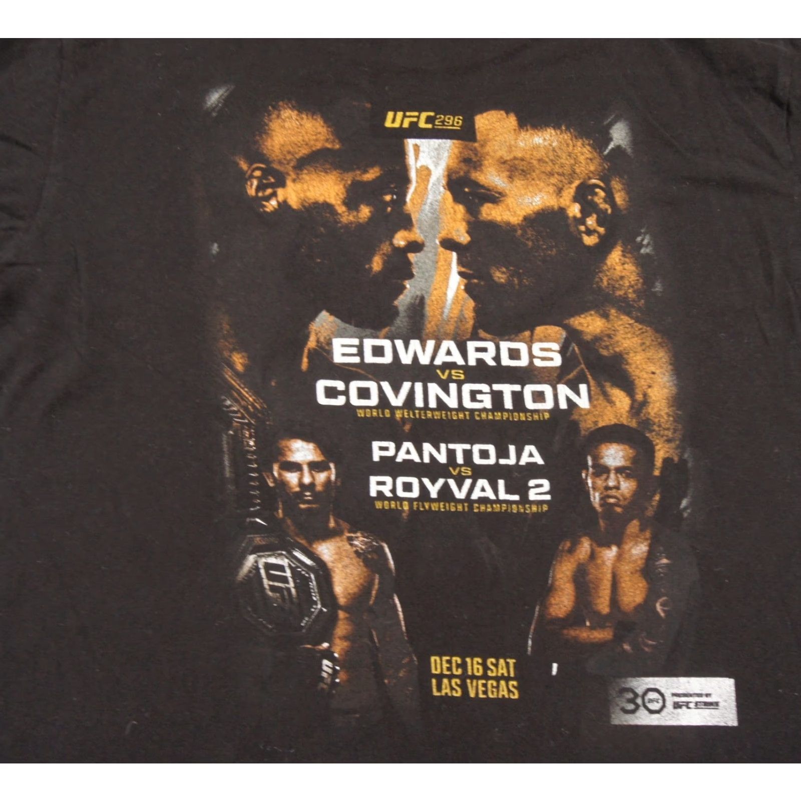 UFC UFC Shirt Mens Regular Black Crewneck Short Sleeve T-Shirt MMA Mixed Martial Arts Size US S / EU 44-46 / 1 - 2 Thumbnail