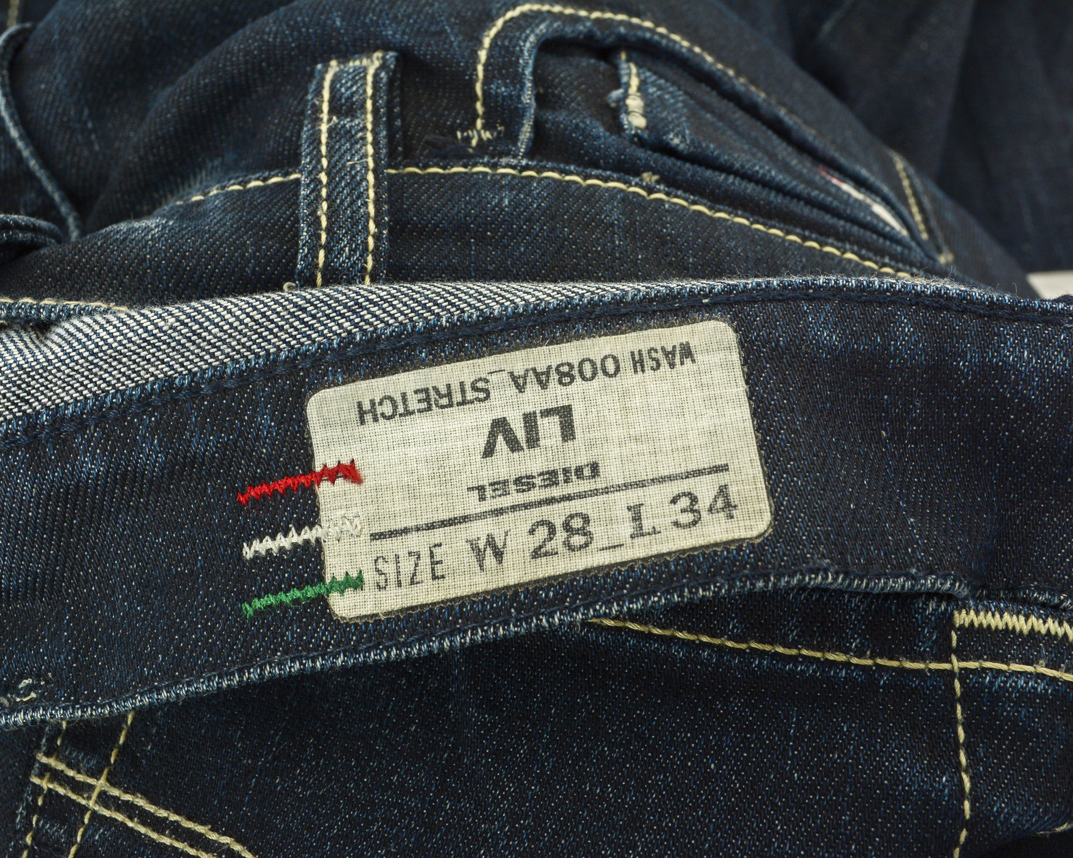 Diesel LIV Stretch W28 L34 Jeans Straight Low Rise Trousers Pants Size 28" / US 6 / IT 42 - 5 Thumbnail