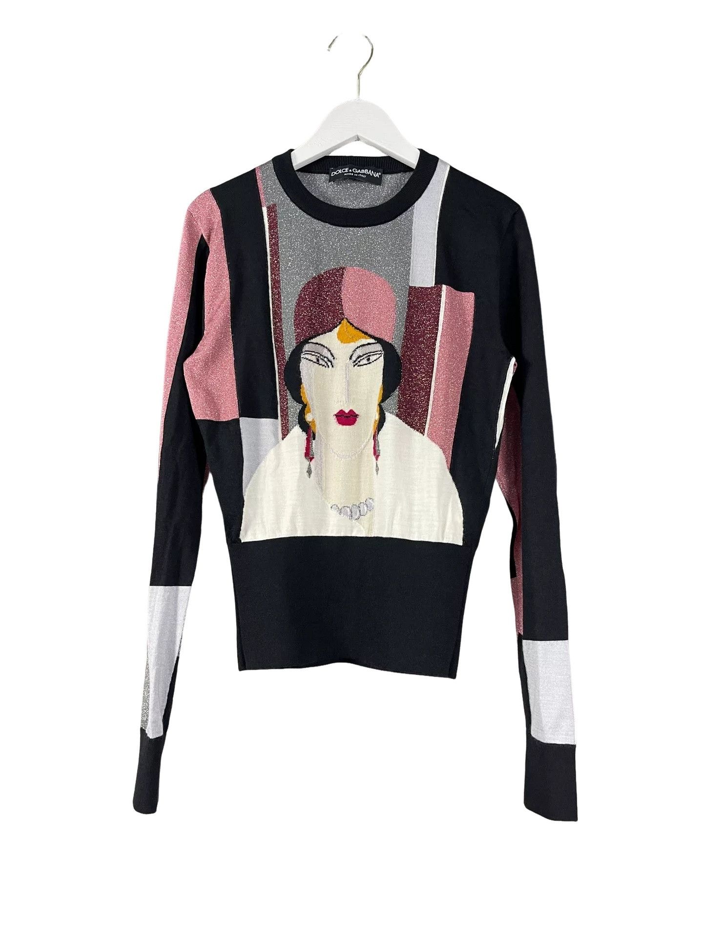 Dolce & Gabbana Dolce & Gabbana Graphic Knit Sweater Size 38 Size XS / US 0-2 / IT 36-38 - 1 Thumbnail
