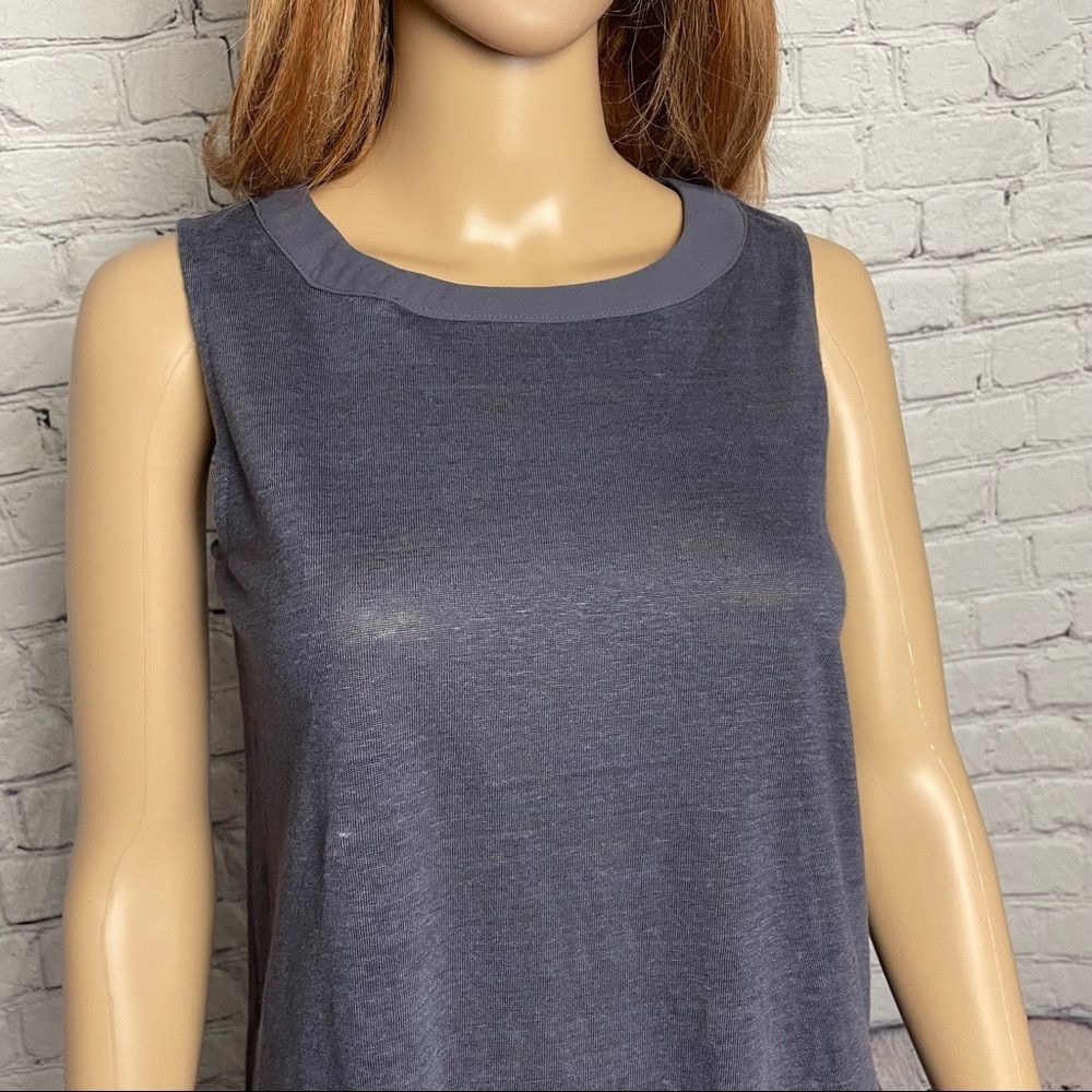 Other New Catherine Malandrino Linen Sleeveless Grey Top Size XS Size XS / US 0-2 / IT 36-38 - 2 Thumbnail