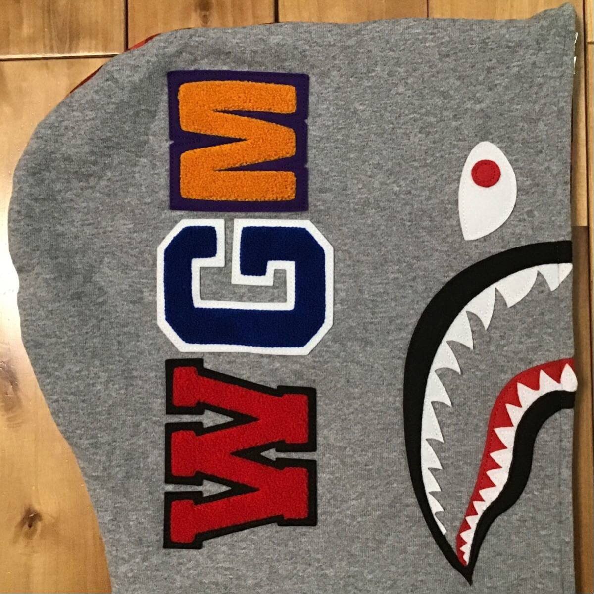 Bape BAPE Gray x Red camo shark full zip hoodie a bathing ape WGM Size US L / EU 52-54 / 3 - 4 Thumbnail