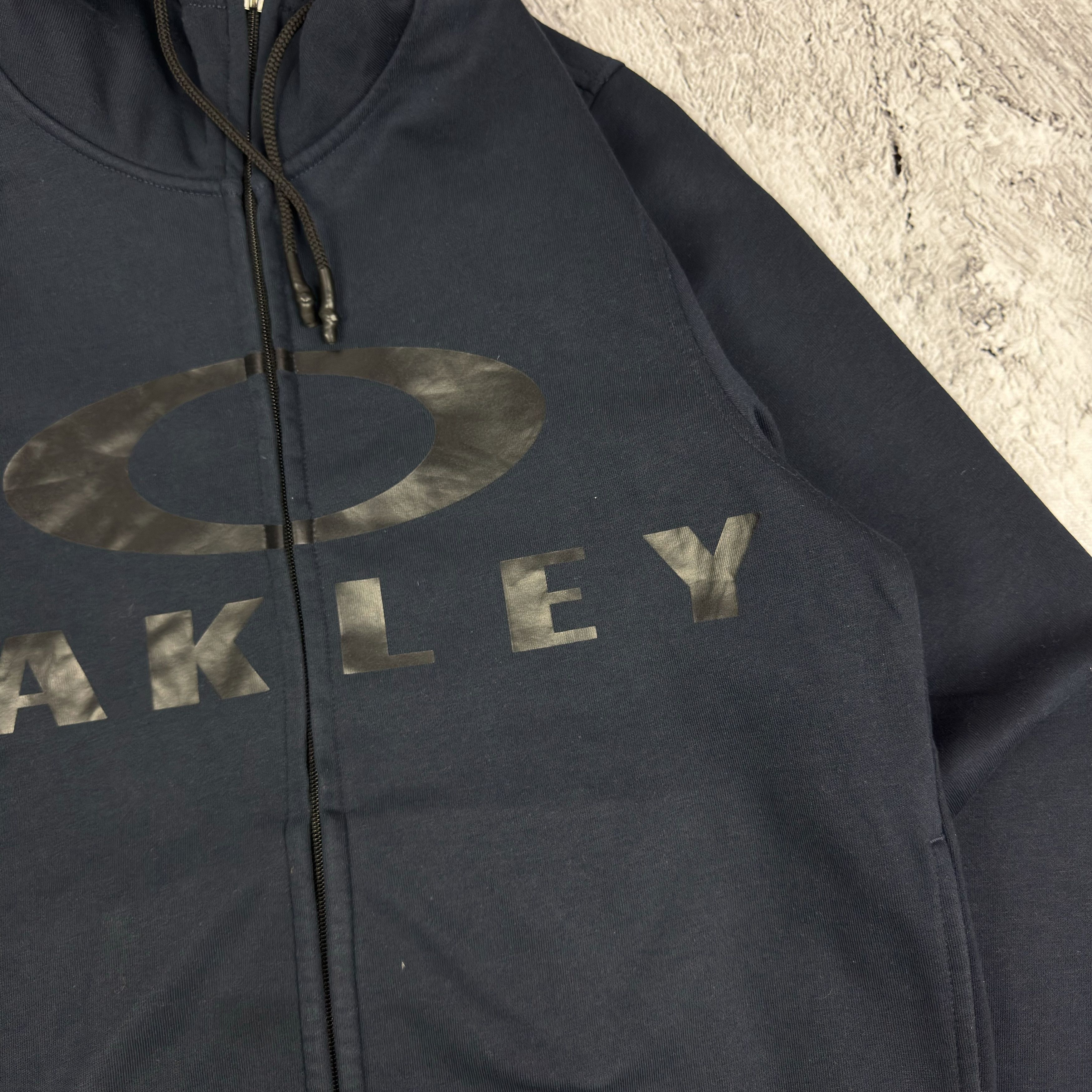 Oakley Oakley Men's Navy Gray Cotton Performance Fit Bark FZ Hoodie Size US S / EU 44-46 / 1 - 5 Thumbnail