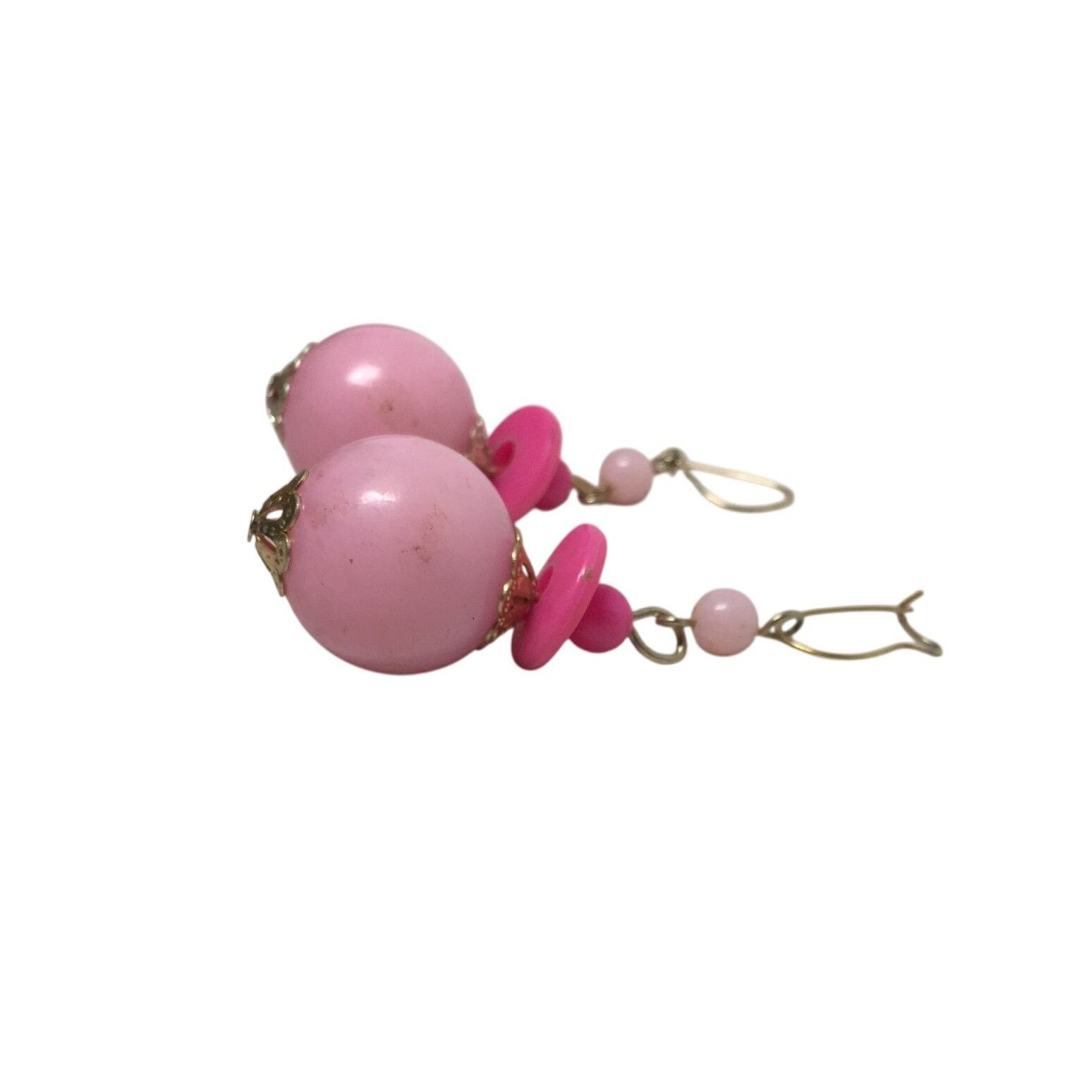Other Women's Vintage Pink Beaded Dangle Drop Earrings Size ONE SIZE - 4 Thumbnail