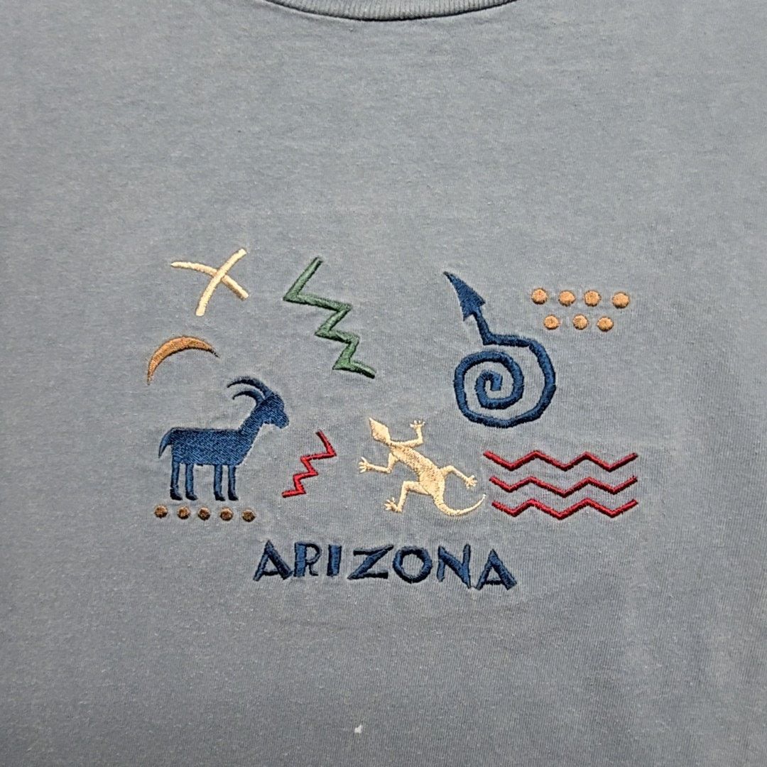 Vintage Vintage Arizona Shirt XXL Blue Southwestern Desert Tee 90s Size US XL / EU 56 / 4 - 2 Thumbnail
