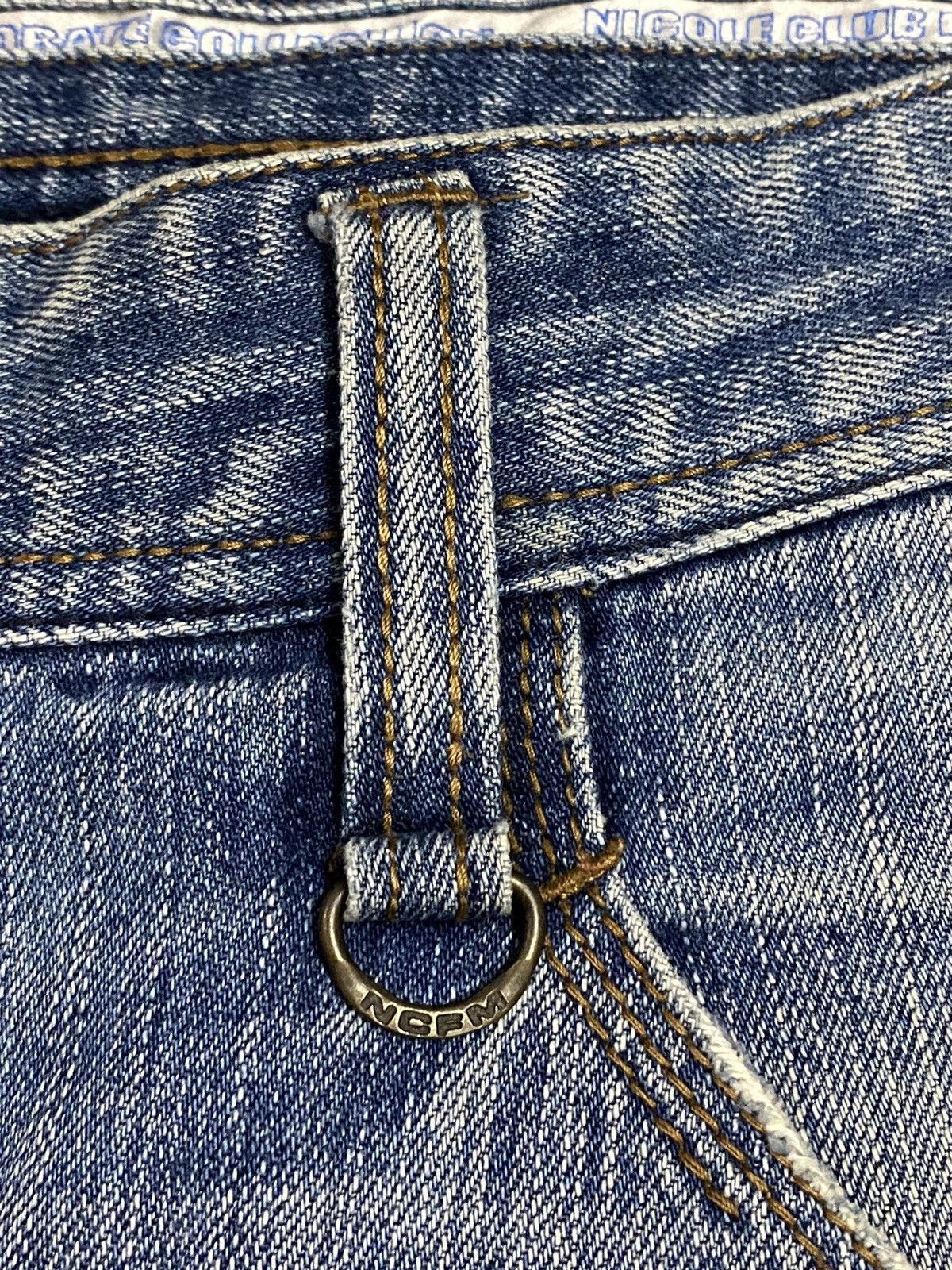 Japanese Brand Vintage Nicole Club Men Distressed Wide leg Jeans Size US 34 / EU 50 - 16 Thumbnail