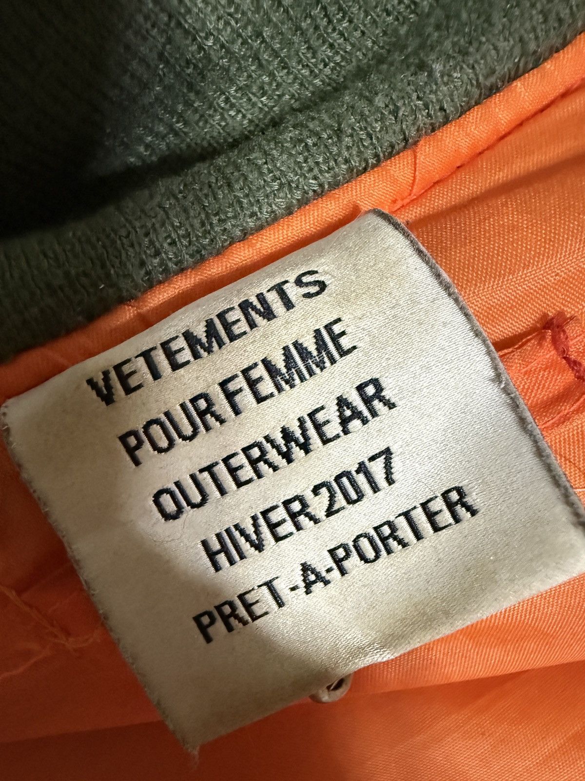 vetements 15fw oversize reworked bomber