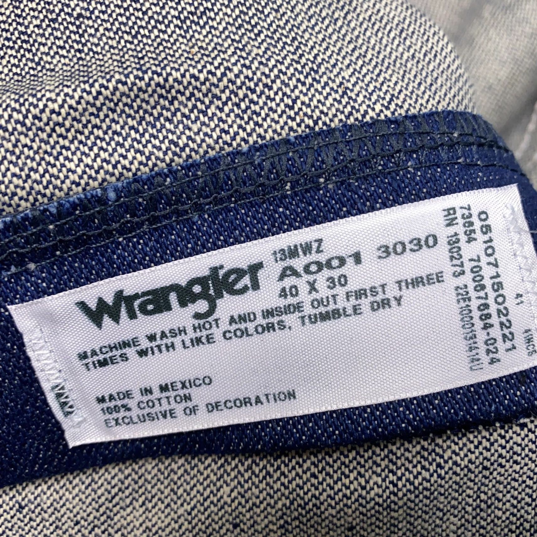 Wrangler Wrangler Jeans 40x30 Rigid Cowboy Cut Original Fit Mens Indigo ProRodeo Size US 40 / EU 56 - 6 Thumbnail