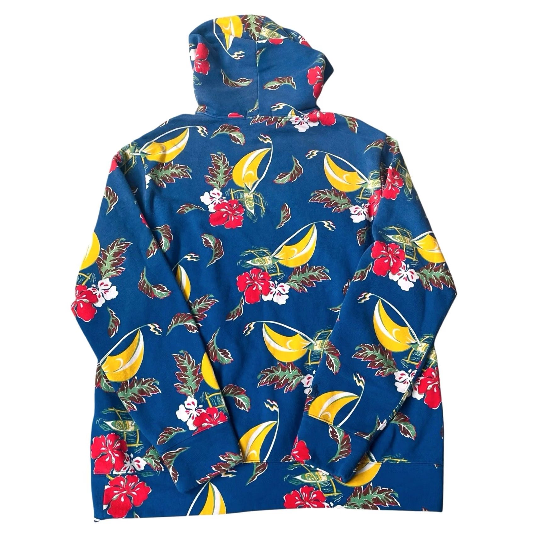 Polo Ralph Lauren VINTAGE Polo Ralph Lauren Hoodie Medium Blue Tropical Floral Fleece Mens Size US M / EU 48-50 / 2 - 5 Thumbnail
