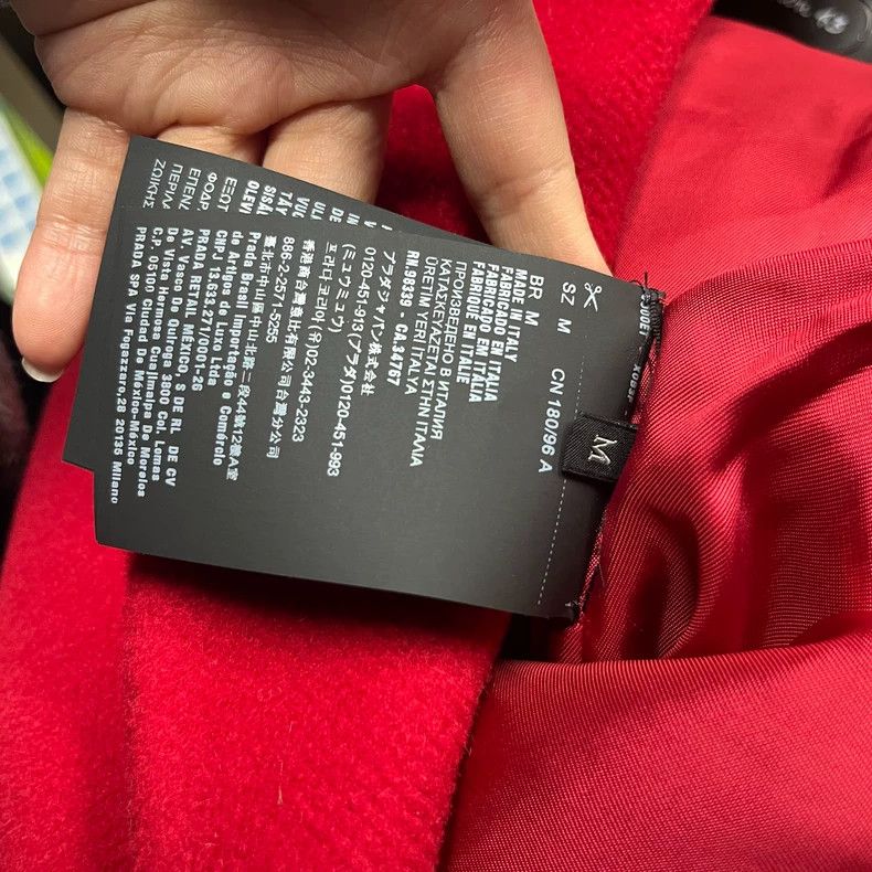Prada Prada Show red wool triangle logo jacket 2501-Nextarrow Size US M / EU 48-50 / 2 - 4 Thumbnail
