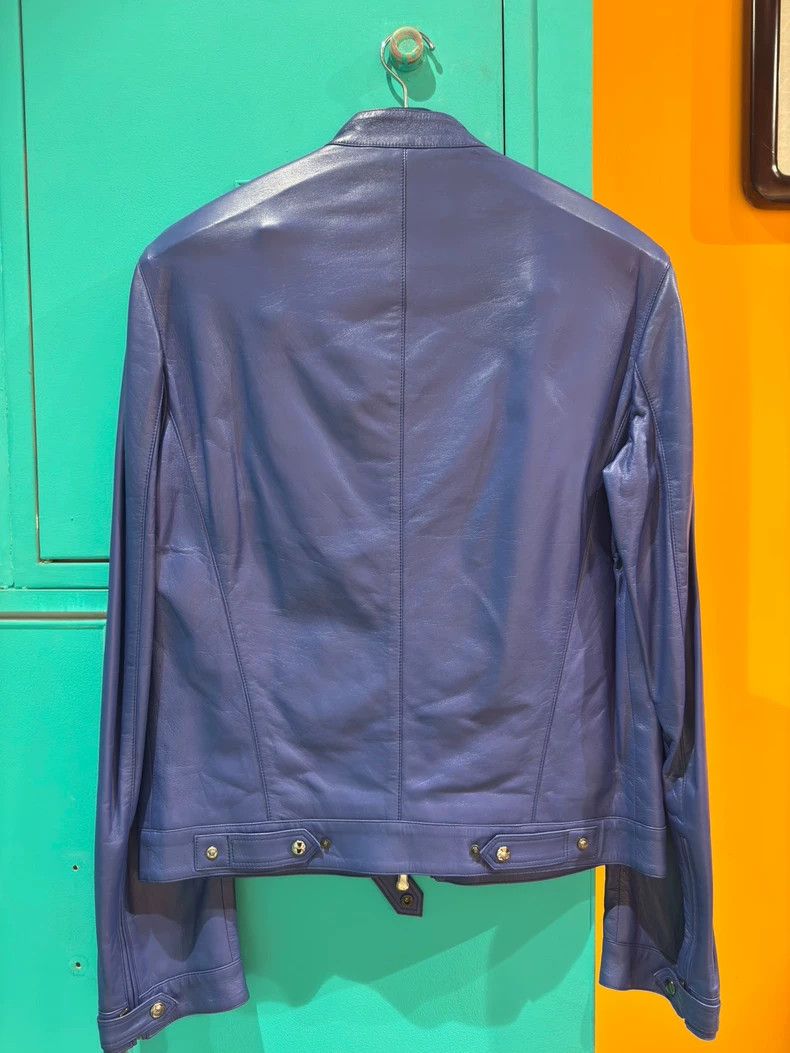 Versace Versace Motorcycle casual leather jacket jacket Size US M / EU 48-50 / 2 - 2 Thumbnail
