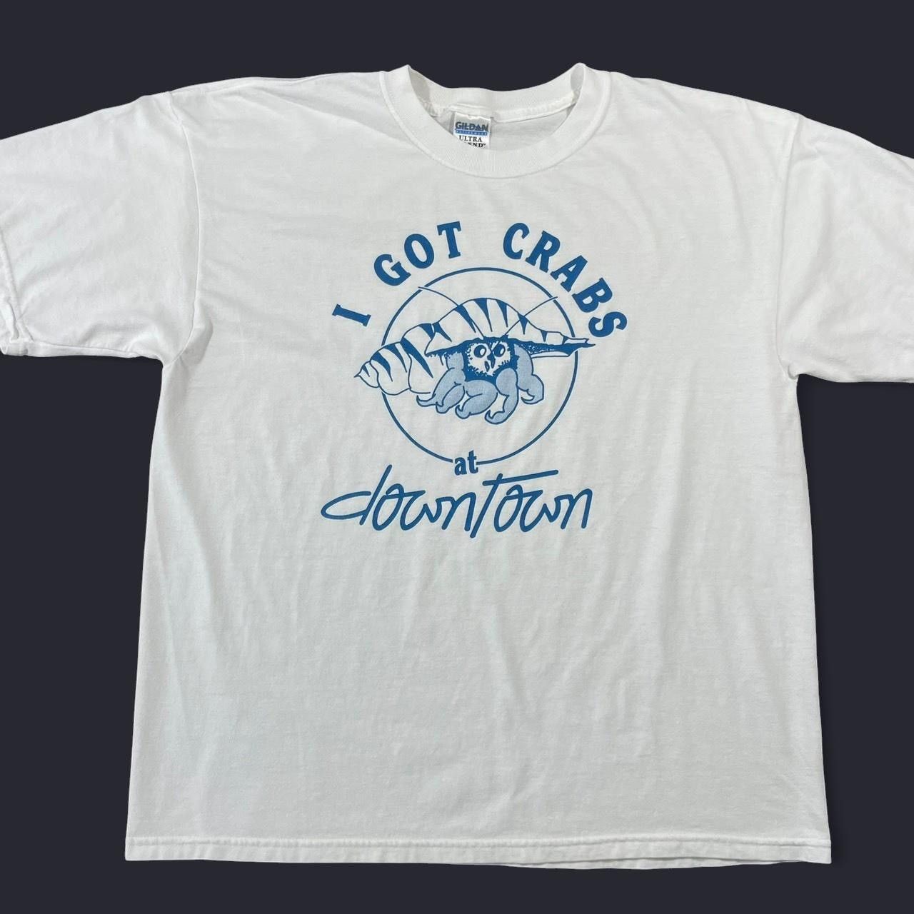 Gildan × Vintage Vintage Y2K I Got Crabs Downtown Funny T-Shirt Size US XL / EU 56 / 4 - 1 Thumbnail