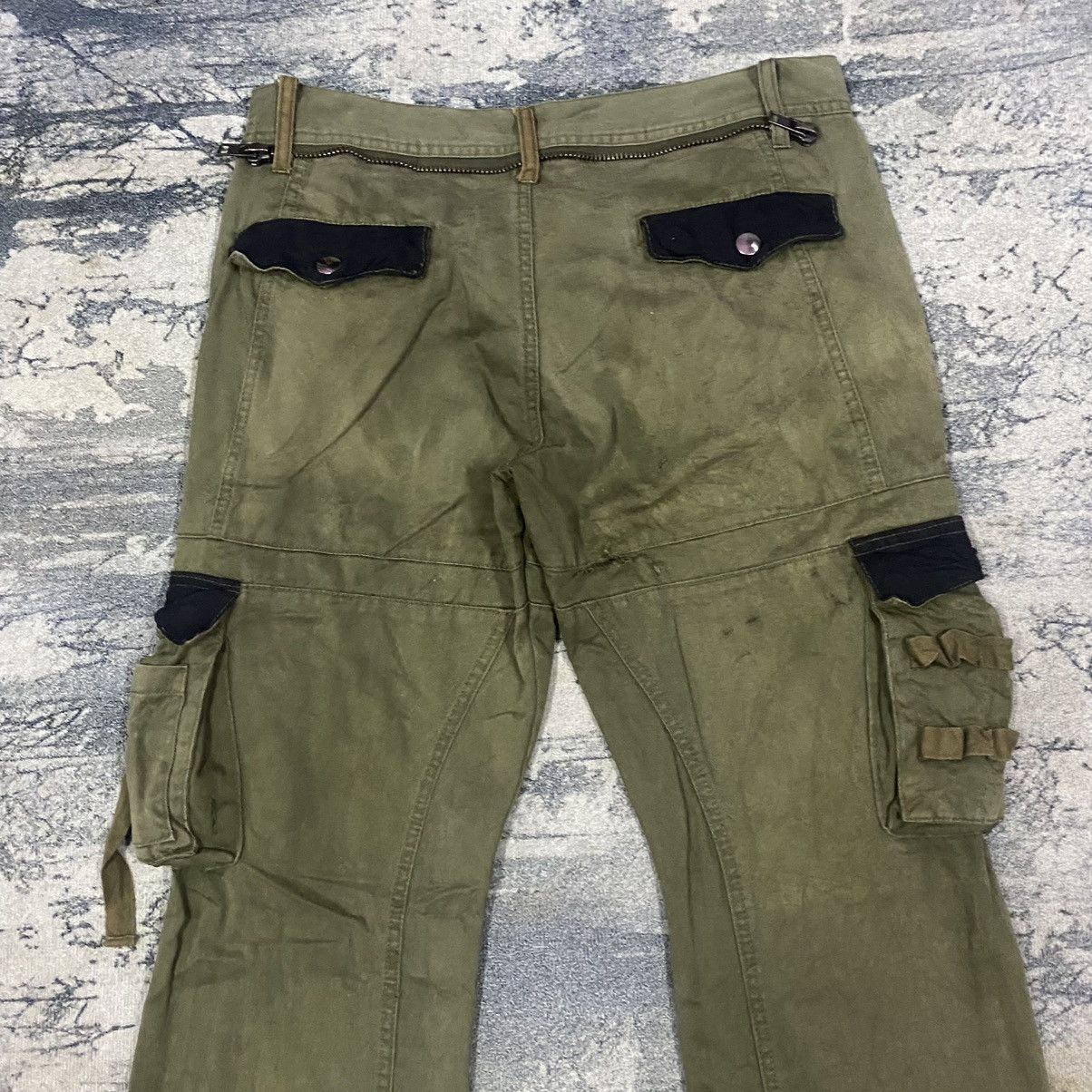 If Six Was Nine × Japanese Brand × Vintage Vtg Japan Flare Cargo Bondages Pants Size US 32 / EU 48 - 9 Thumbnail