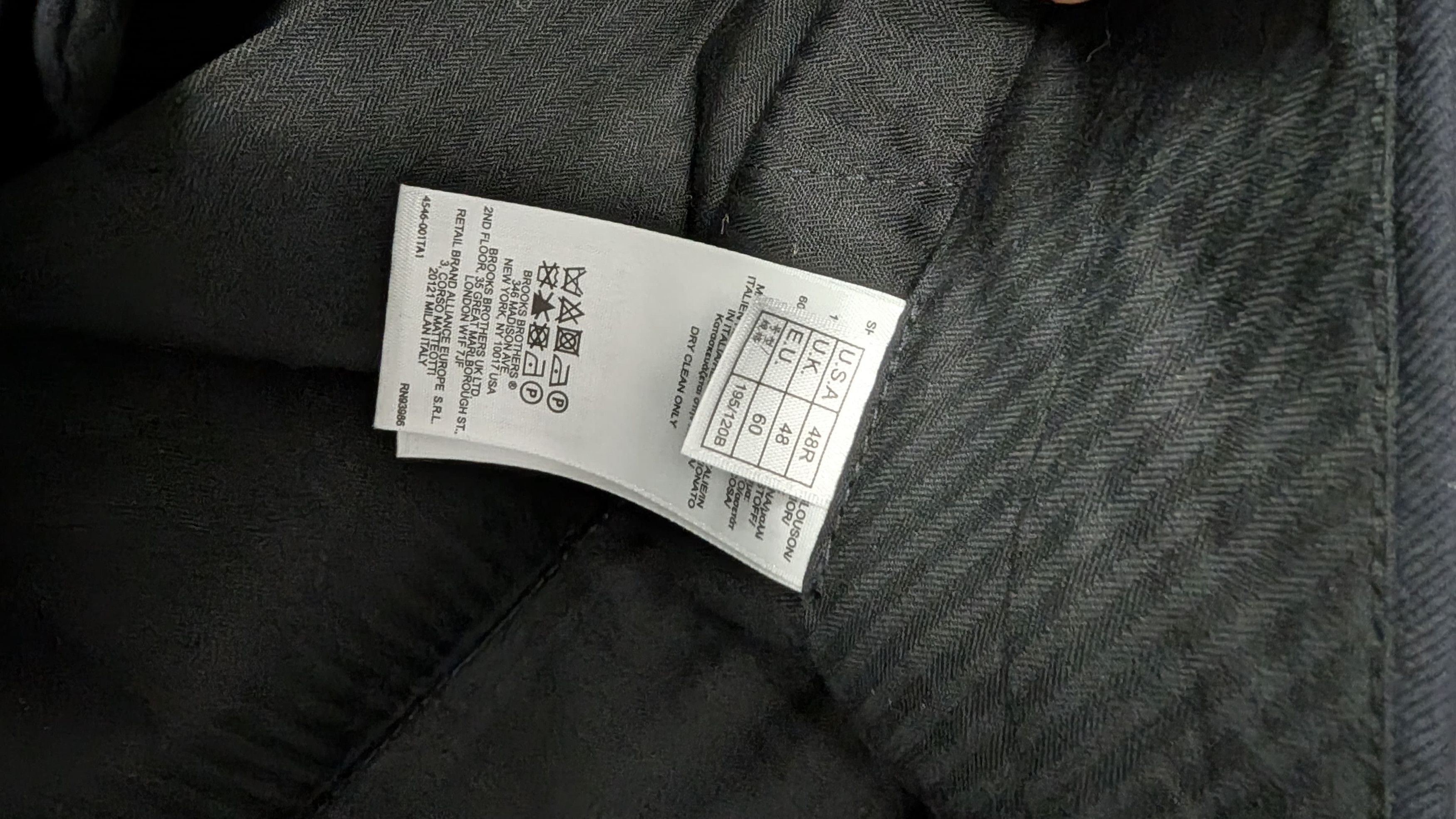 Brooks Brothers Brooks Brothers Black Wool Trousers 48R, W 60cm, L 90cm Size US 44 / EU 60 - 4 Thumbnail