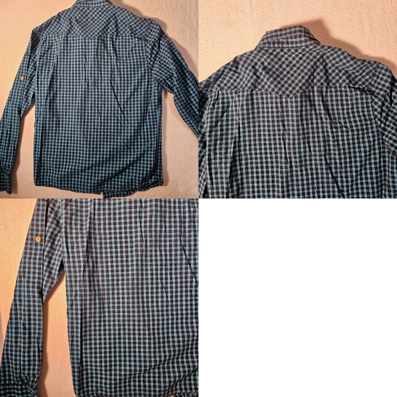 Vintage Ditch Plains Button-Up Shirt Men's Large Blue Green Plaid Cotton Long Sleeve Classic Western Size US L / EU 52-54 / 3 - 8 Thumbnail