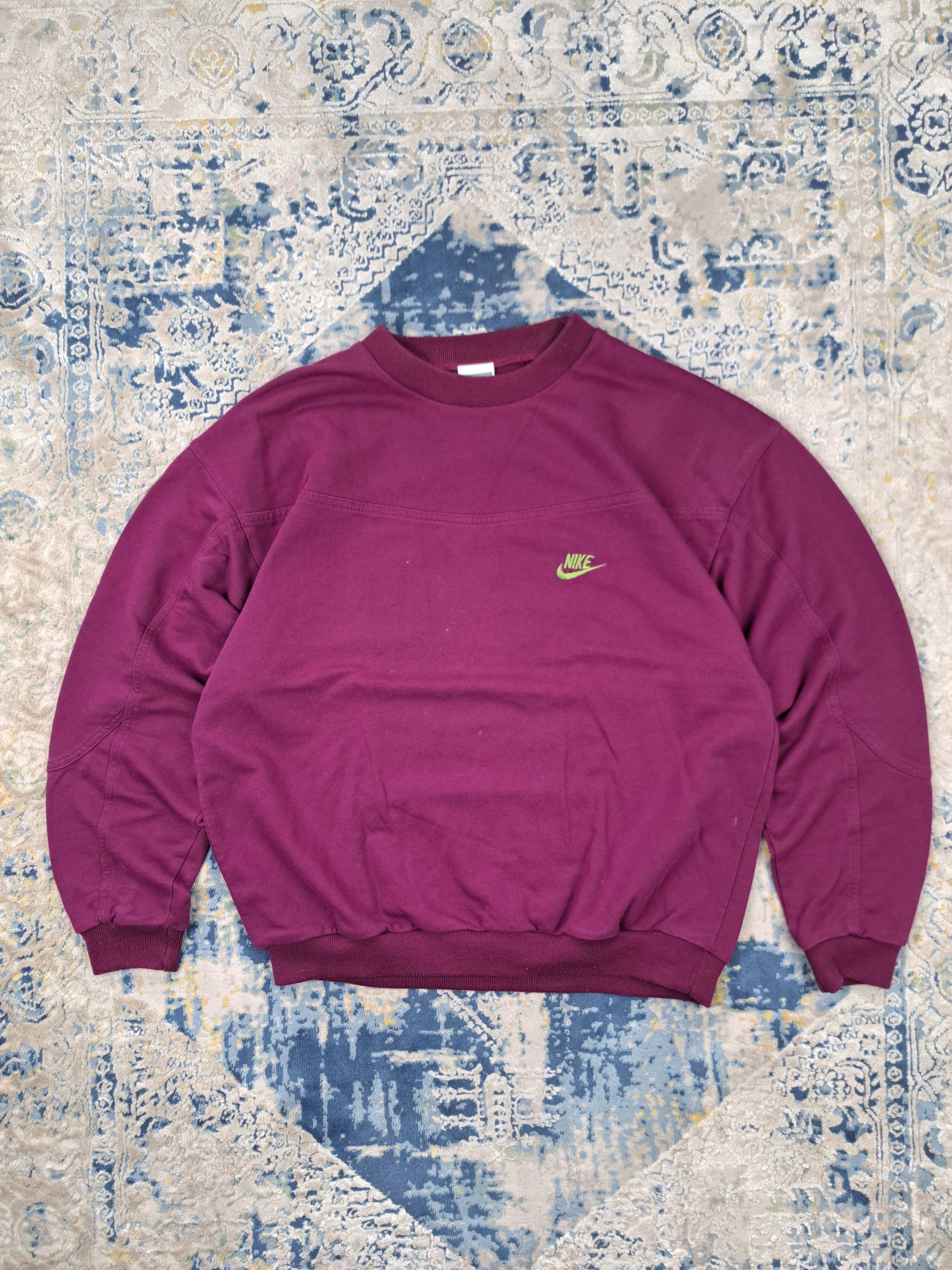 Nike Vintage 80s Nike Purple Sweatshirt Boxy Fit Crewneck Size US M / EU 48-50 / 2 - 1 Thumbnail