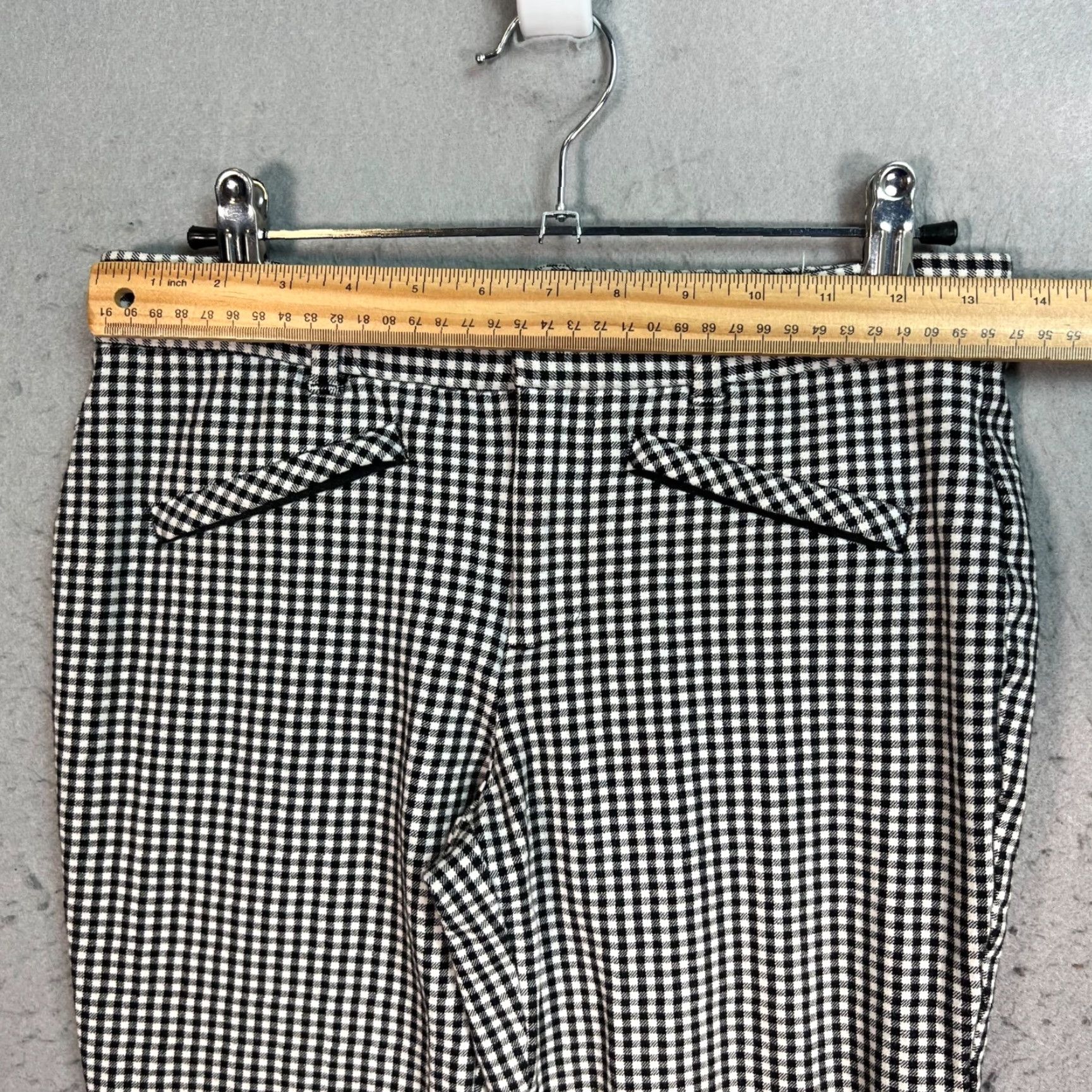 Gap Gap Pants Womens 2 Black Gingham Skinny Ankle Cotton Blend Size 26" / US 2 / IT 38 - 6 Thumbnail