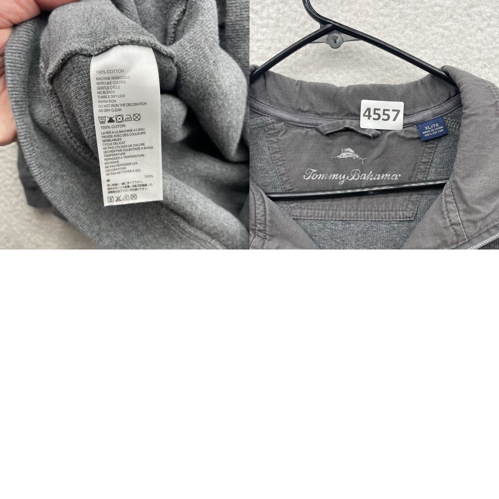 Tommy Bahama Tommy Bahama Sweater Mens XL Gray Knit Pullover 1/4 Zip Golf Preppy Classic Shirt Adults Size US XL / EU 56 / 4 - 8 Thumbnail