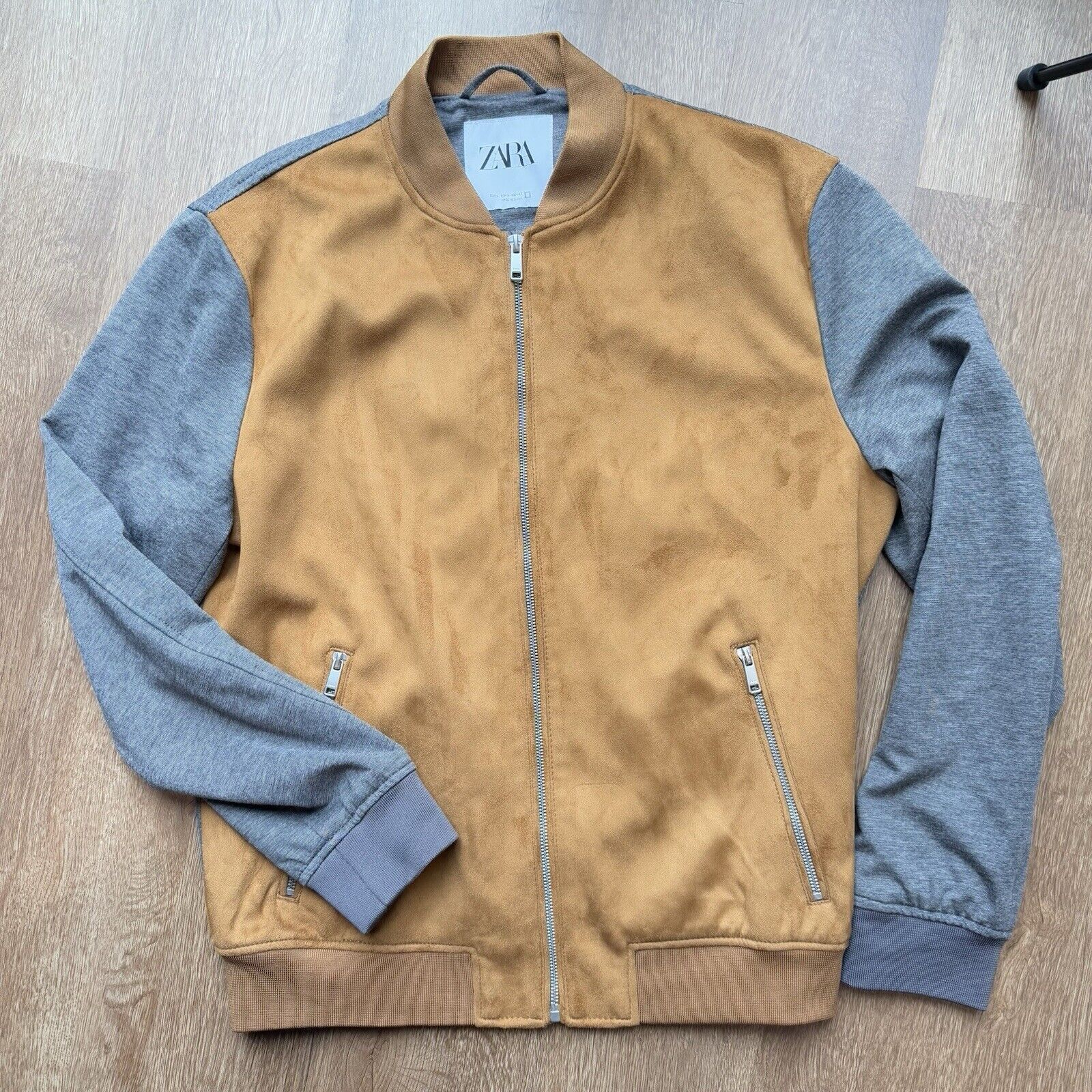Zara ZARA Mens Combined Faux-Suede Bomber Jacket L Size US L / EU 52-54 / 3 - 1 Thumbnail