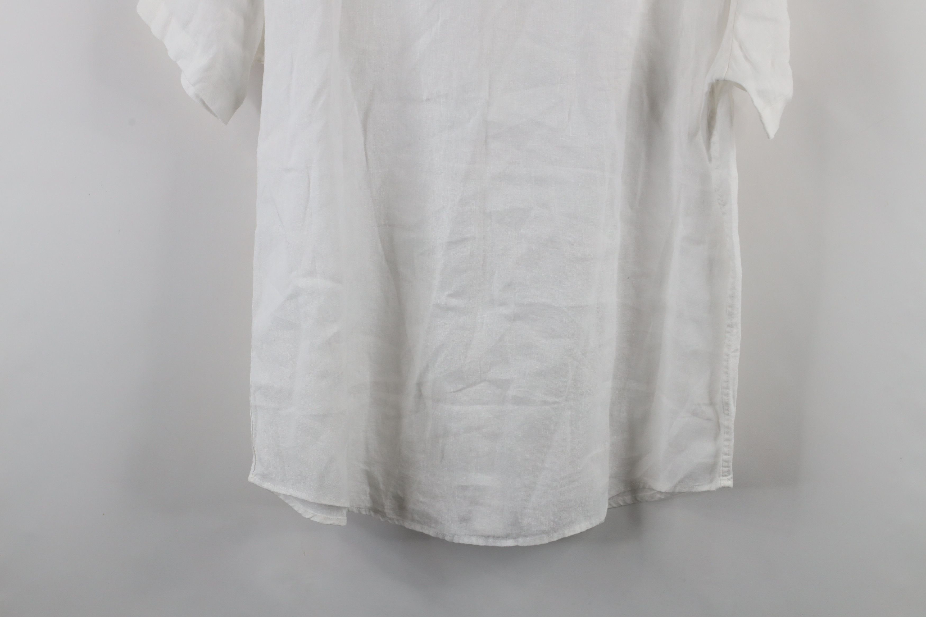 Vintage Bair McNutt Irish Linen Sheer Short Sleeve Band Button Shirt Size US L / EU 52-54 / 3 - 11 Thumbnail