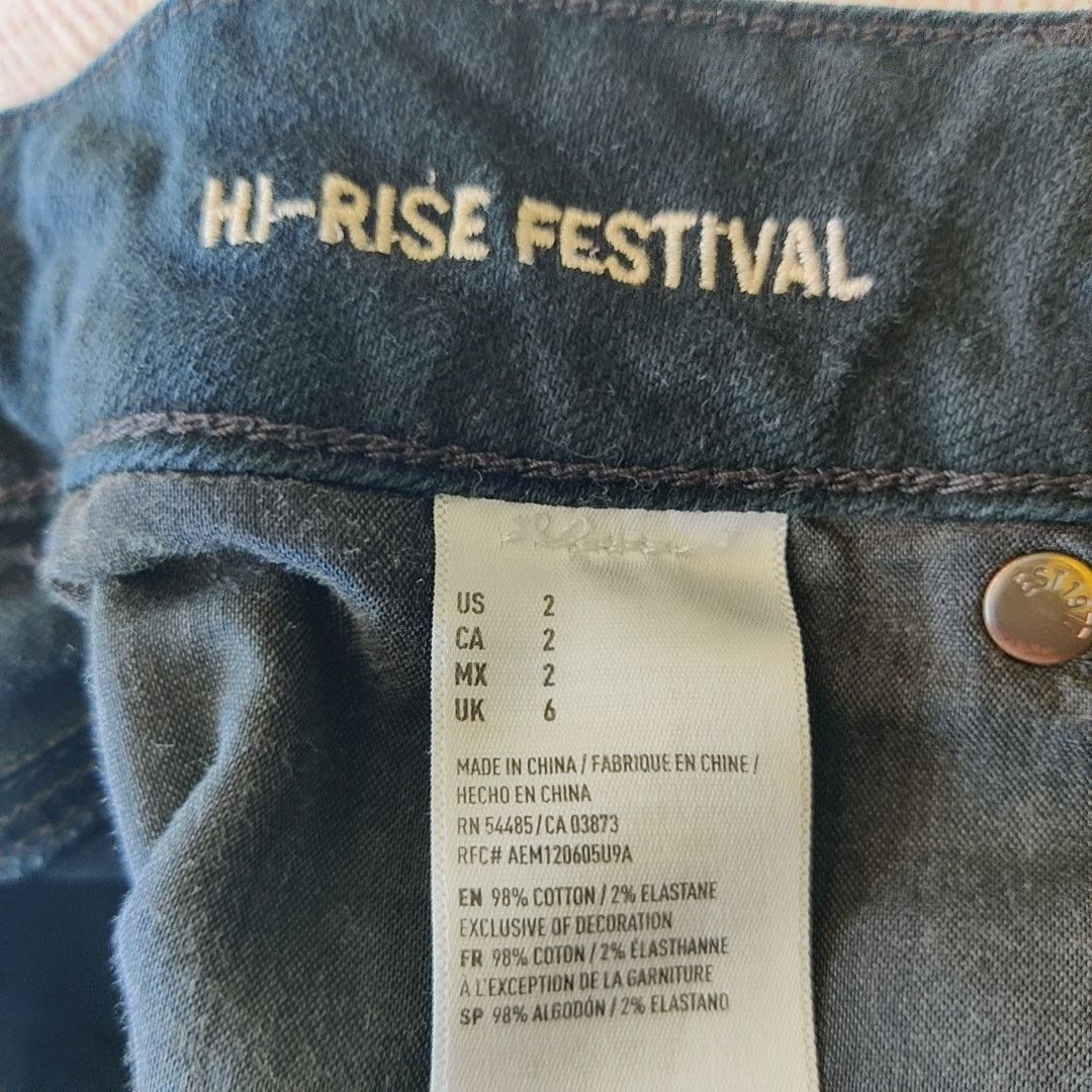 American Eagle Outfitters Distressed hi-rise festival denim shorts sz 2 Size 26" / US 2 / IT 38 - 8 Thumbnail