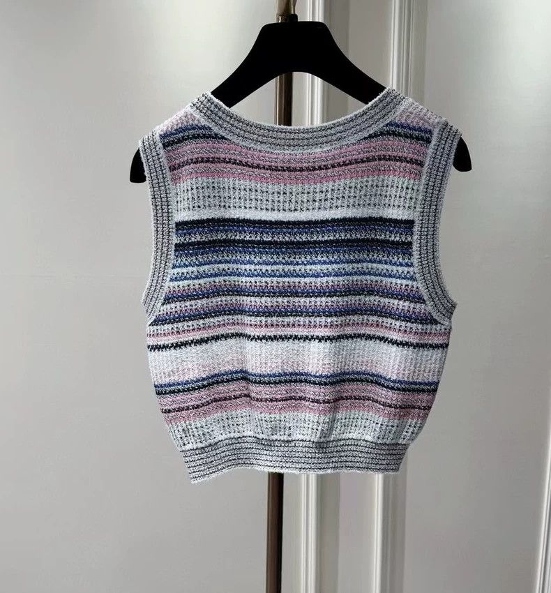 Chanel Chanel 24 Spring and Summer Color-blocked Striped Knitted Size XS / US 0-2 / IT 36-38 - 2 Thumbnail