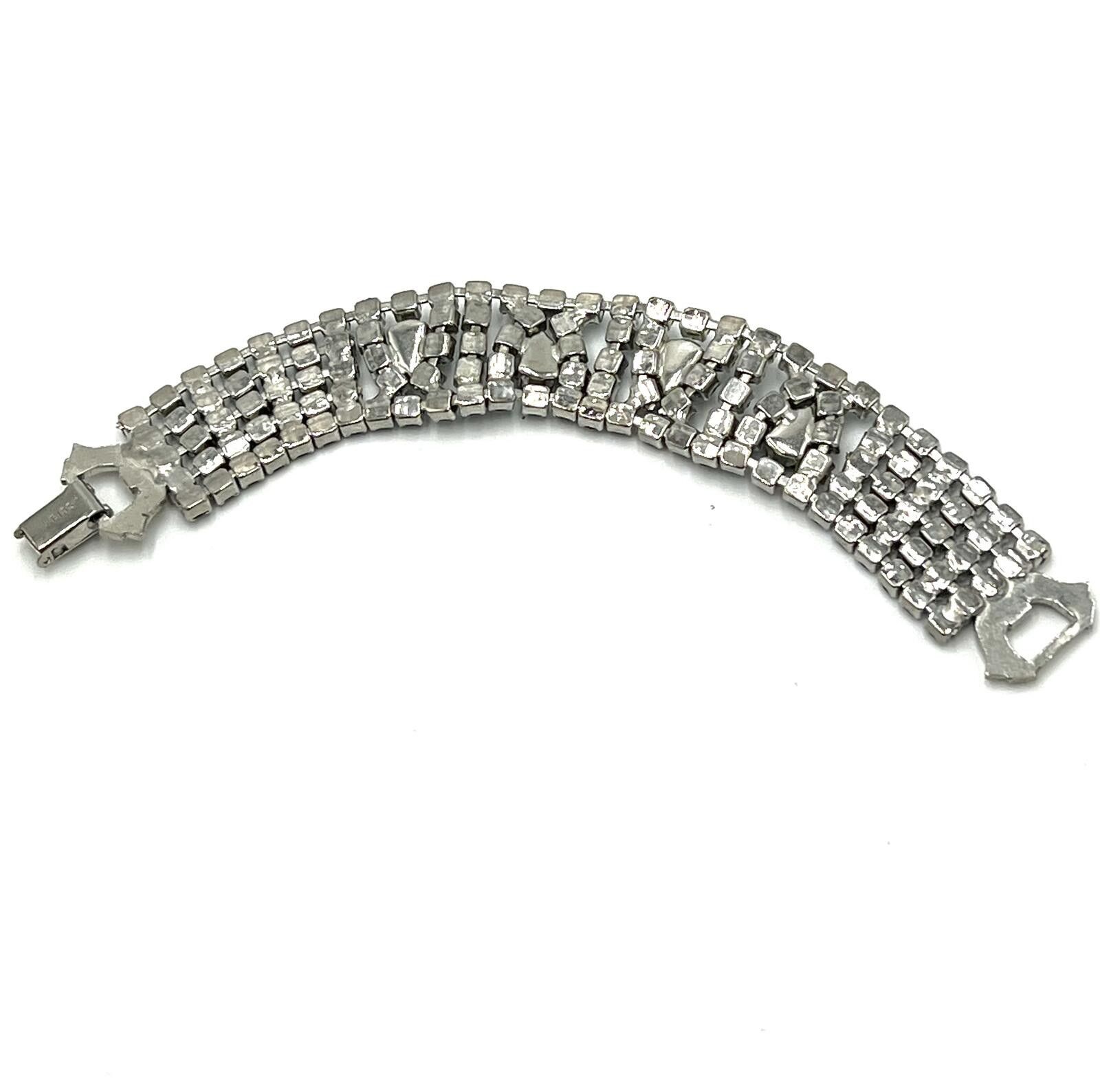Al Wissam Weiss Blue Teardrop & Round Rhinestone Tennis Clasp Bracelet Size ONE SIZE - 4 Thumbnail