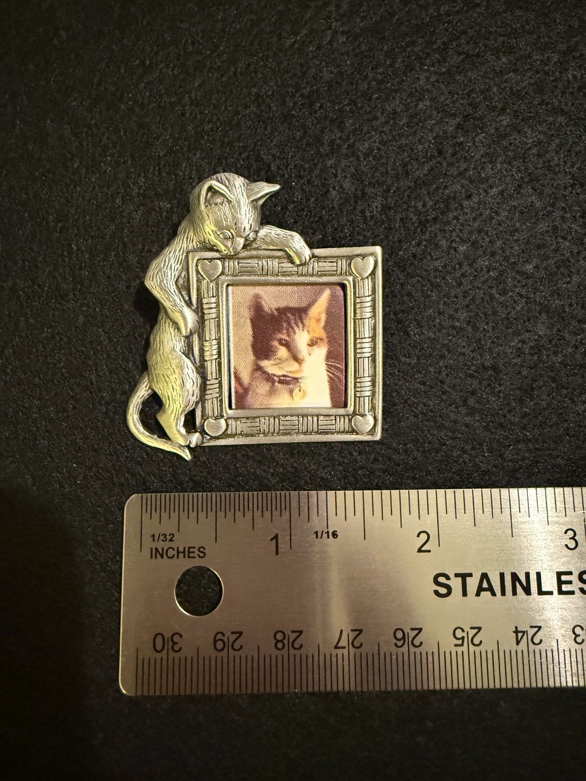 Vintage Vintage Cat Pins Mirror & InsertAPic Gold Silver Tone Brooch Size ONE SIZE - 7 Thumbnail