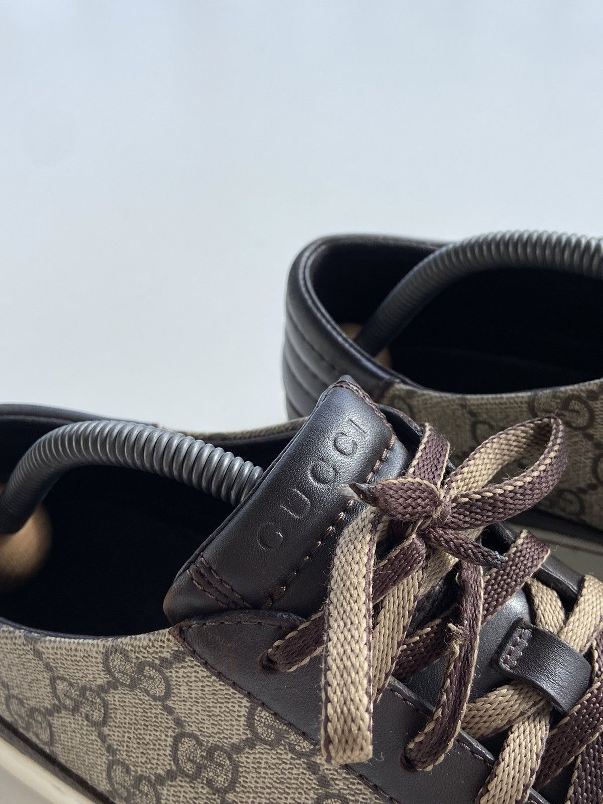 Gucci Gucci Sneakers Low Top Monogram GG Brown Leather US8 EUR-41 Size US 8 / EU 41 - 10 Thumbnail