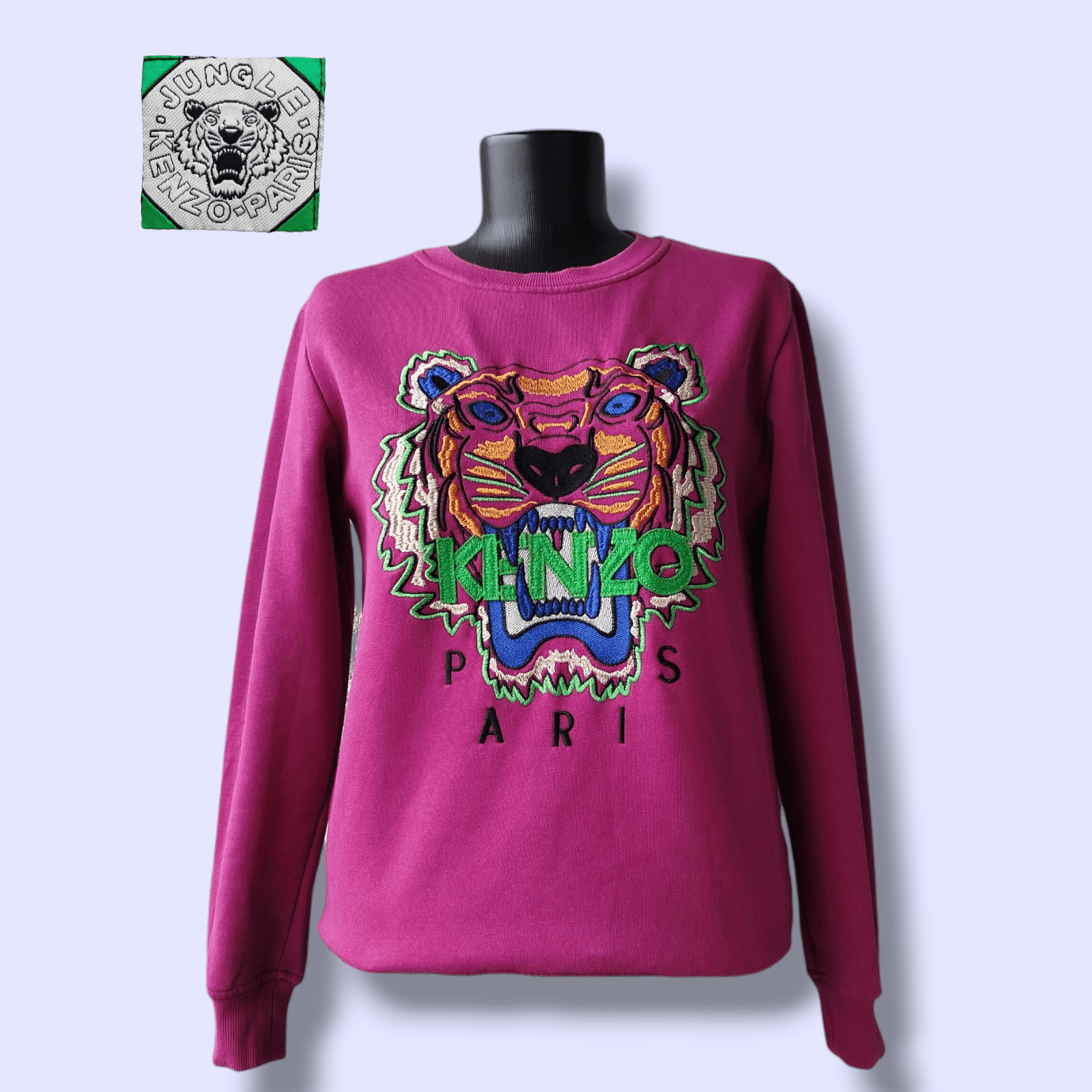 Kenzo Sweatshirt Tiger Head Embroidery Cotton Vintage Size M Size M / US 6-8 / IT 42-44 - 1 Thumbnail