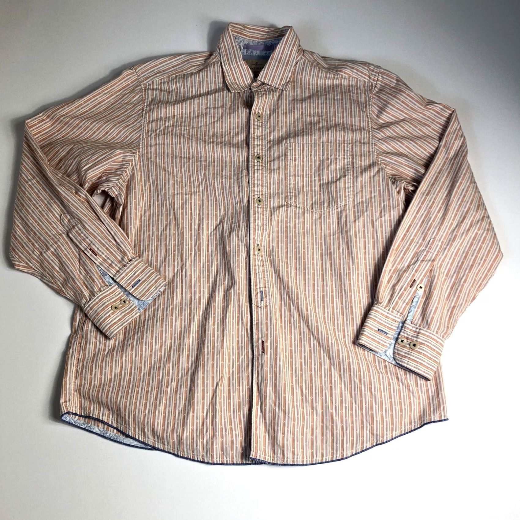 Tommy Bahama Tommy Bahama Button-Up Shirt Mens Large Orange Long Sleeve Casual Size US L / EU 52-54 / 3 - 2 Thumbnail