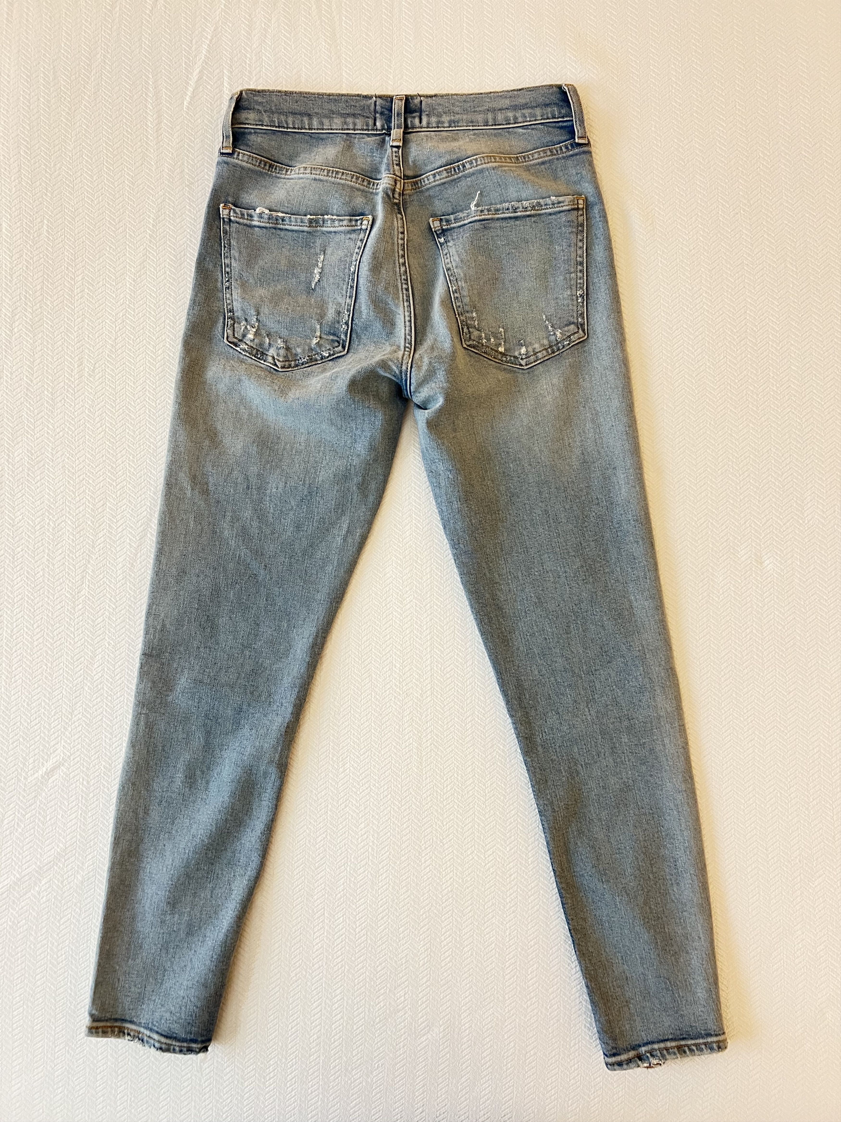 Agolde Agolde Sophie Crop High Waisted Ripped Ankle Jeans Size 26" / US 2 / IT 38 - 3 Thumbnail