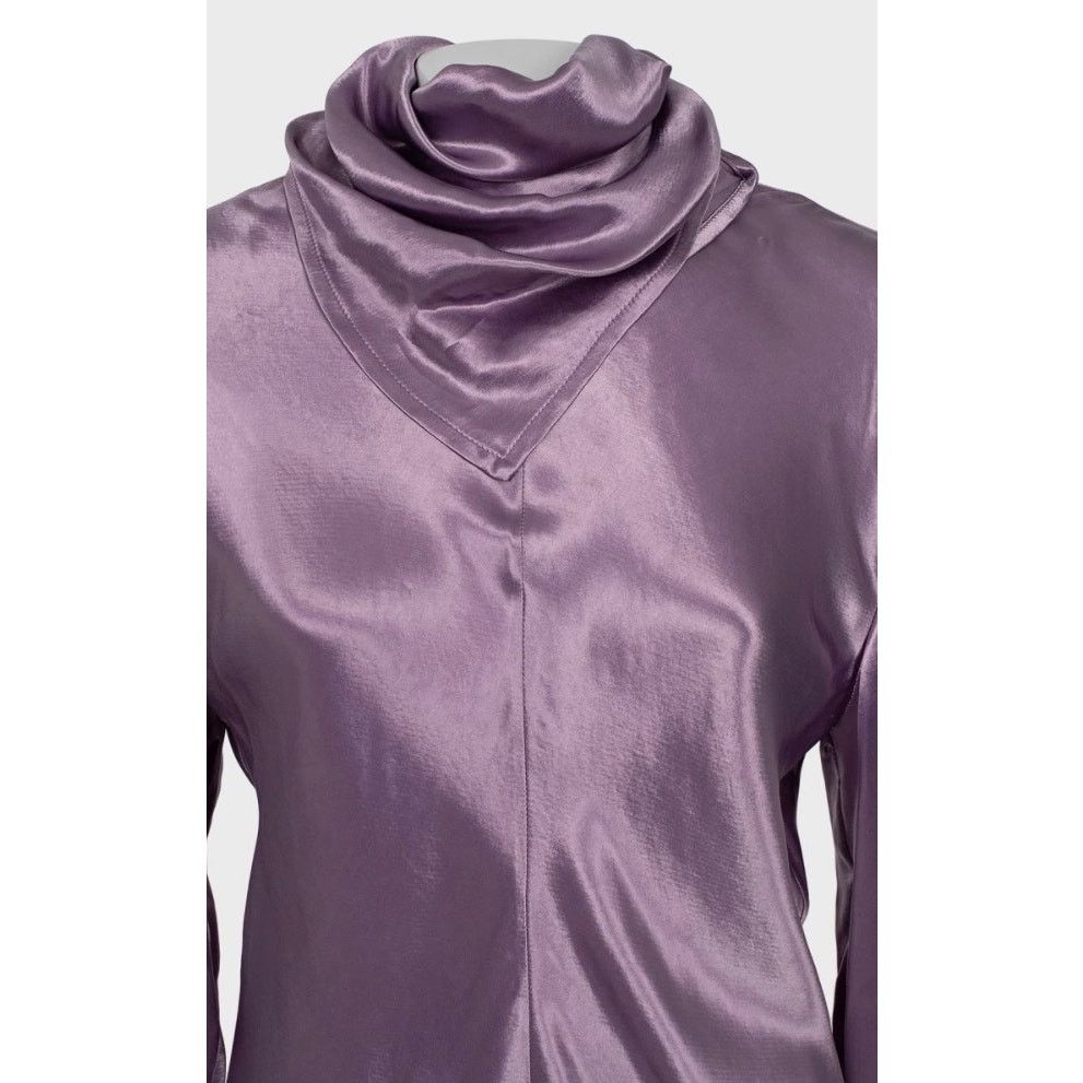 Bottega Veneta Bottega Veneta Purple Cupro Shorts & Blouse Set IT42 Size M / US 6-8 / IT 42-44 - 5 Thumbnail