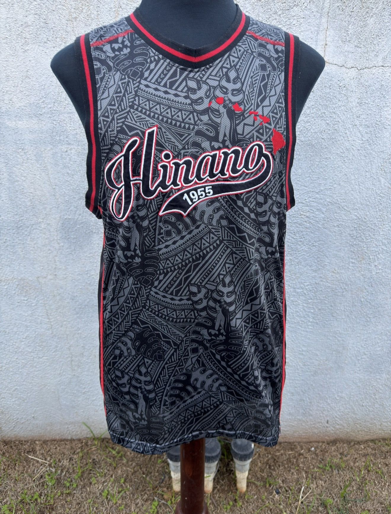 Other Hinano Hawaii Tribal Jersey L Black Red Polynesian Tattoo Size US L / EU 52-54 / 3 - 1 Thumbnail