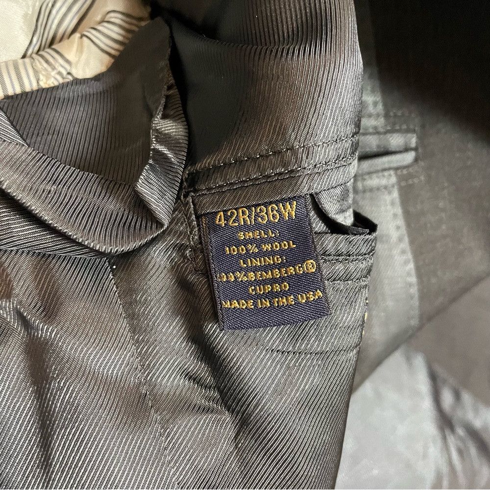 Brooks Brothers Brooks Brothers Wool Dark Grey Suit Jacket Size 42R Size 42R - 8 Thumbnail