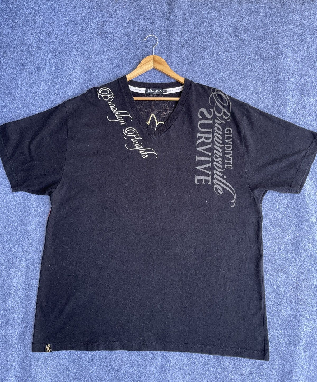 The Unbranded Brand Last Drop🔥Broklyn Heights Like Design CHROME HEART T Shirt Size US XXL / EU 58 / 5 - 9 Thumbnail