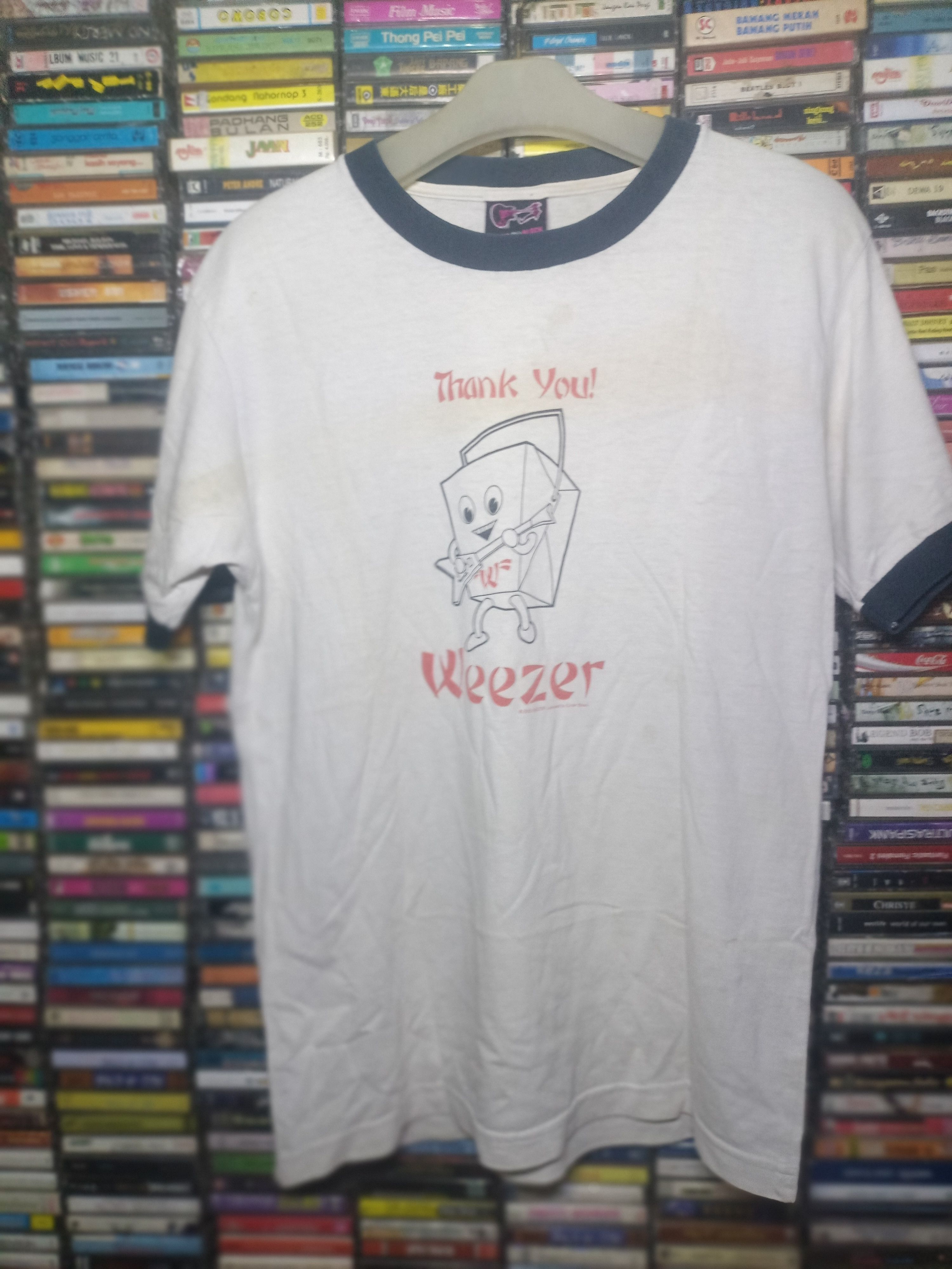 Band Tees Vintage Y2K Weezer "Thank You" Ringer T-Shirt Cinder Block Size US M / EU 48-50 / 2 - 1 Thumbnail