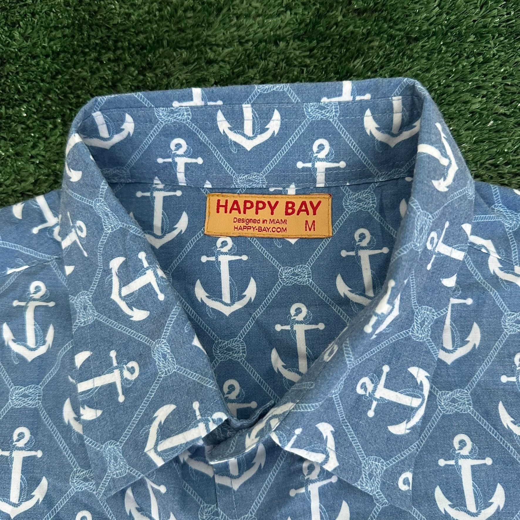 Other Happy Bay Anchor Print Hawaiian Shirt Preppy Nautical Coasta Size US M / EU 48-50 / 2 - 3 Thumbnail