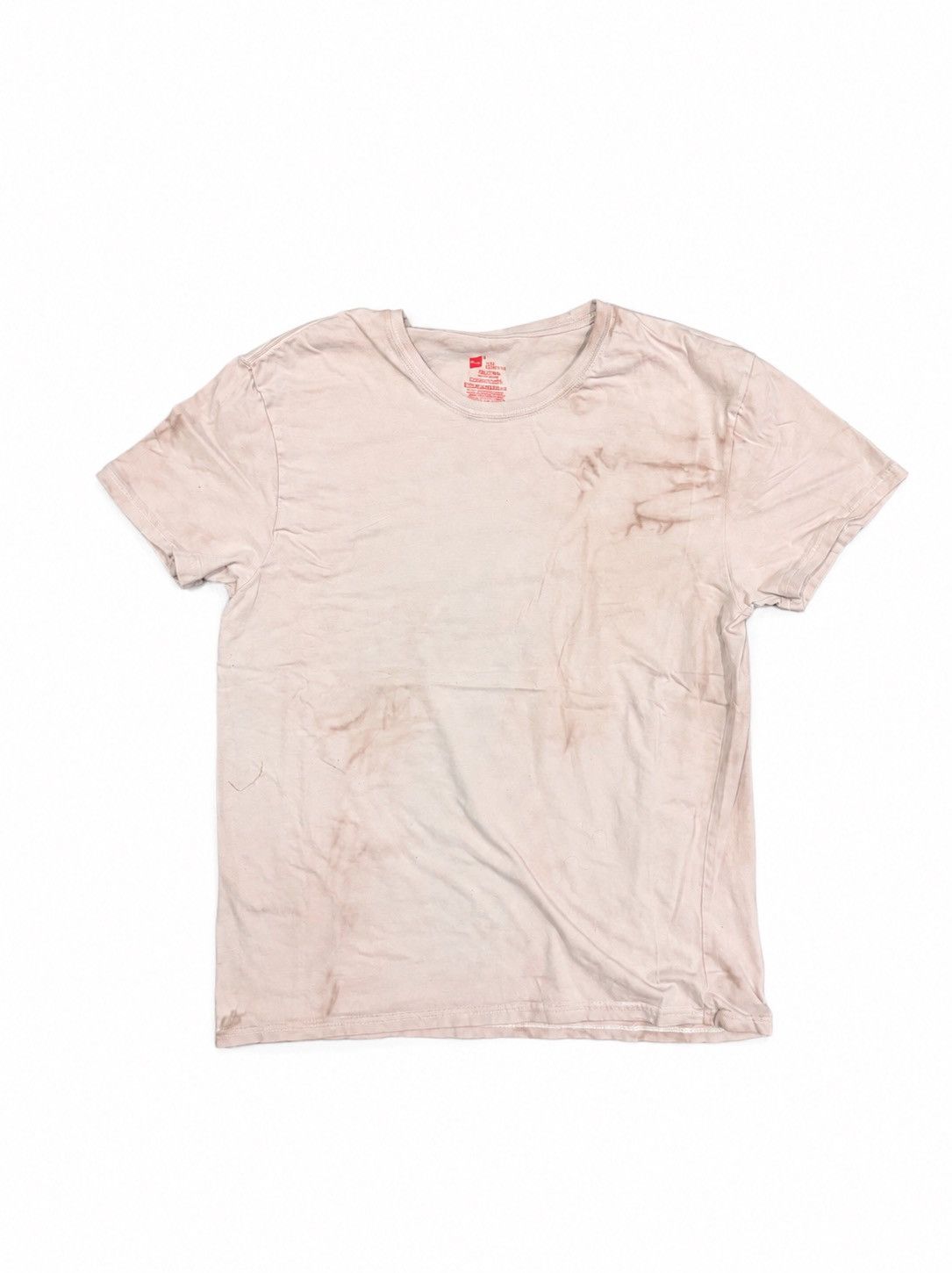Vintage 90s light pink coffee dyed blank tee Size US L / EU 52-54 / 3 - 1 Thumbnail