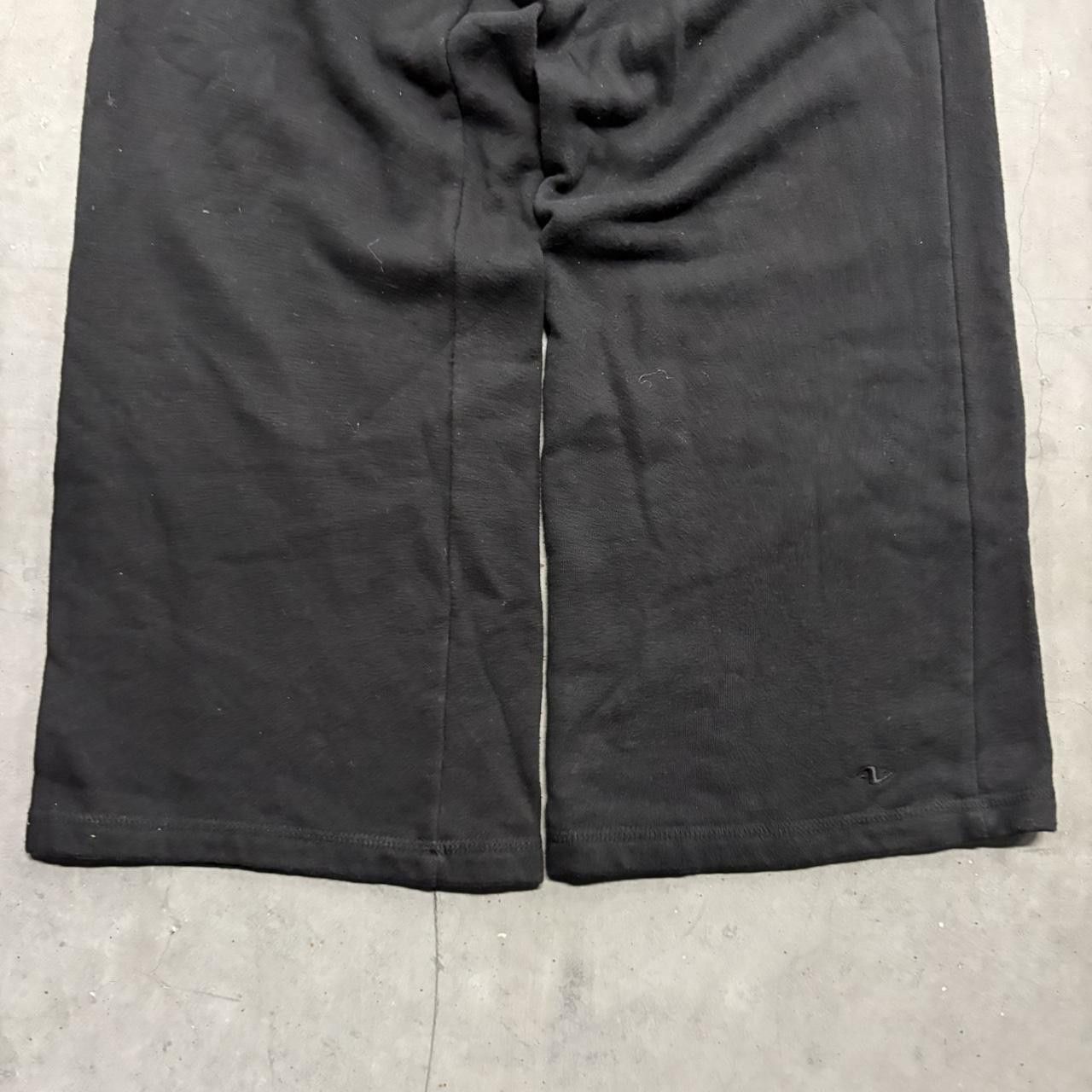 Japanese Brand × Vintage Crazy Vintage Y2K/2000s Baggy Black Wideleg Sweatpants! Size US 32 / EU 48 - 4 Thumbnail