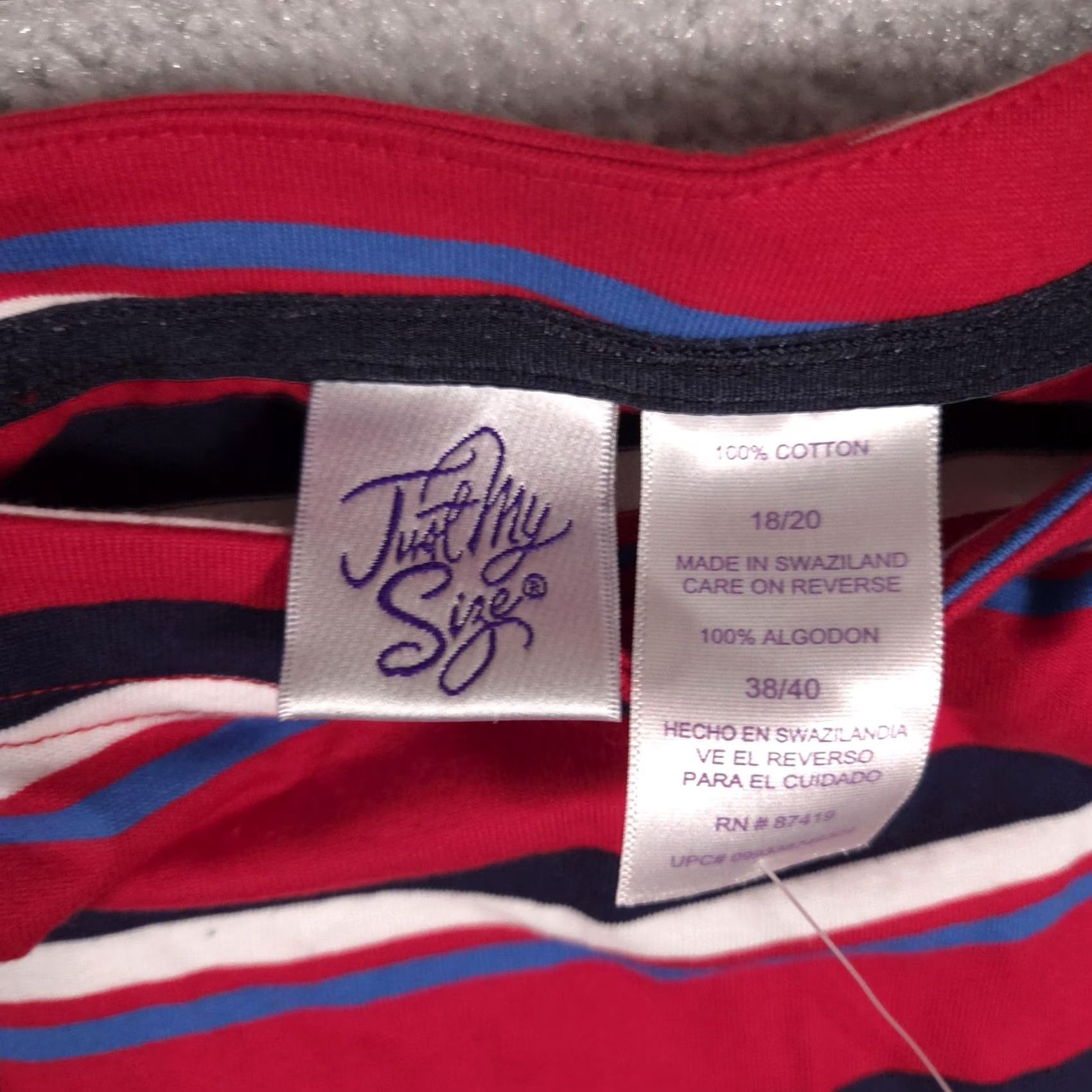 Vintage Just My Size Shirt Womens 18/20 Red Striped 3/4 Sleeve Boat Neck JMS Shirt Women Plus Size Red Striped 3/4 Sleeve Boat Neck JMS Size XXL / US 16-18 / IT 52-54 - 6 Thumbnail