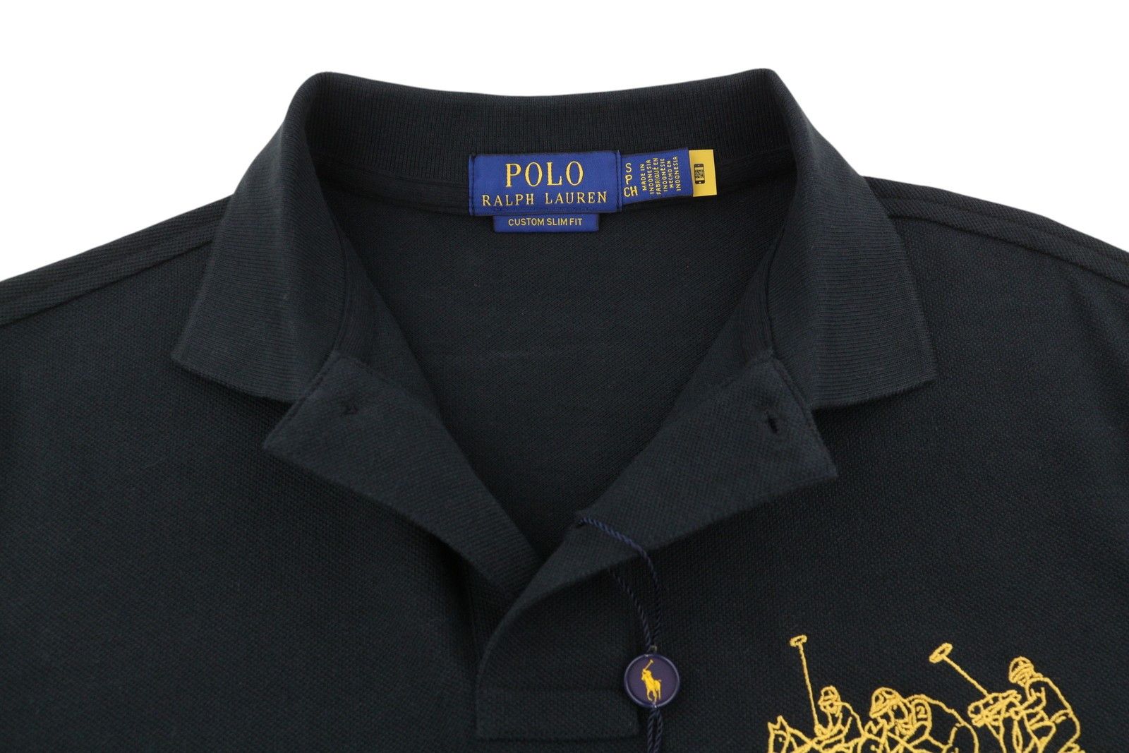 Ralph Lauren CUSTOM SLIM FIT S Black Cotton Embroidered 87897 Size US S / EU 44-46 / 1 - 5 Thumbnail
