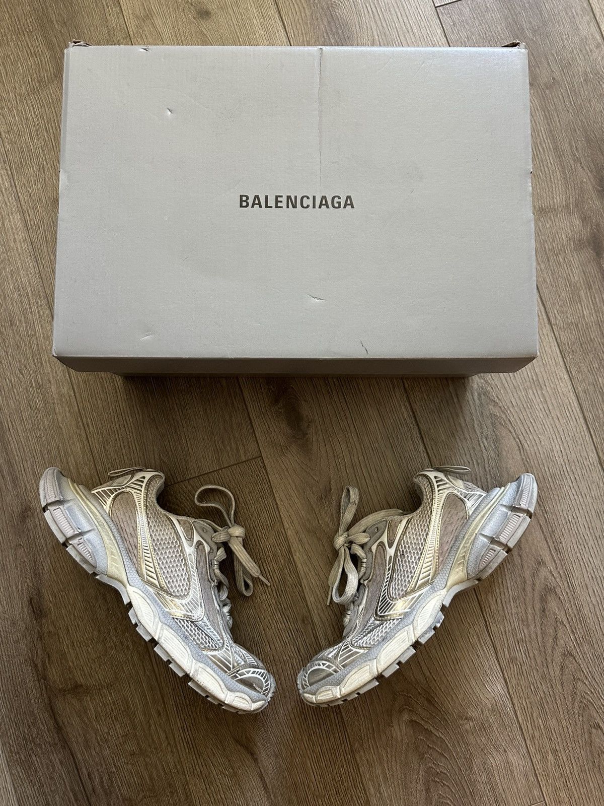 Balenciaga Balenciaga 3XL Eggshell/Champagne Gold | Grailed
