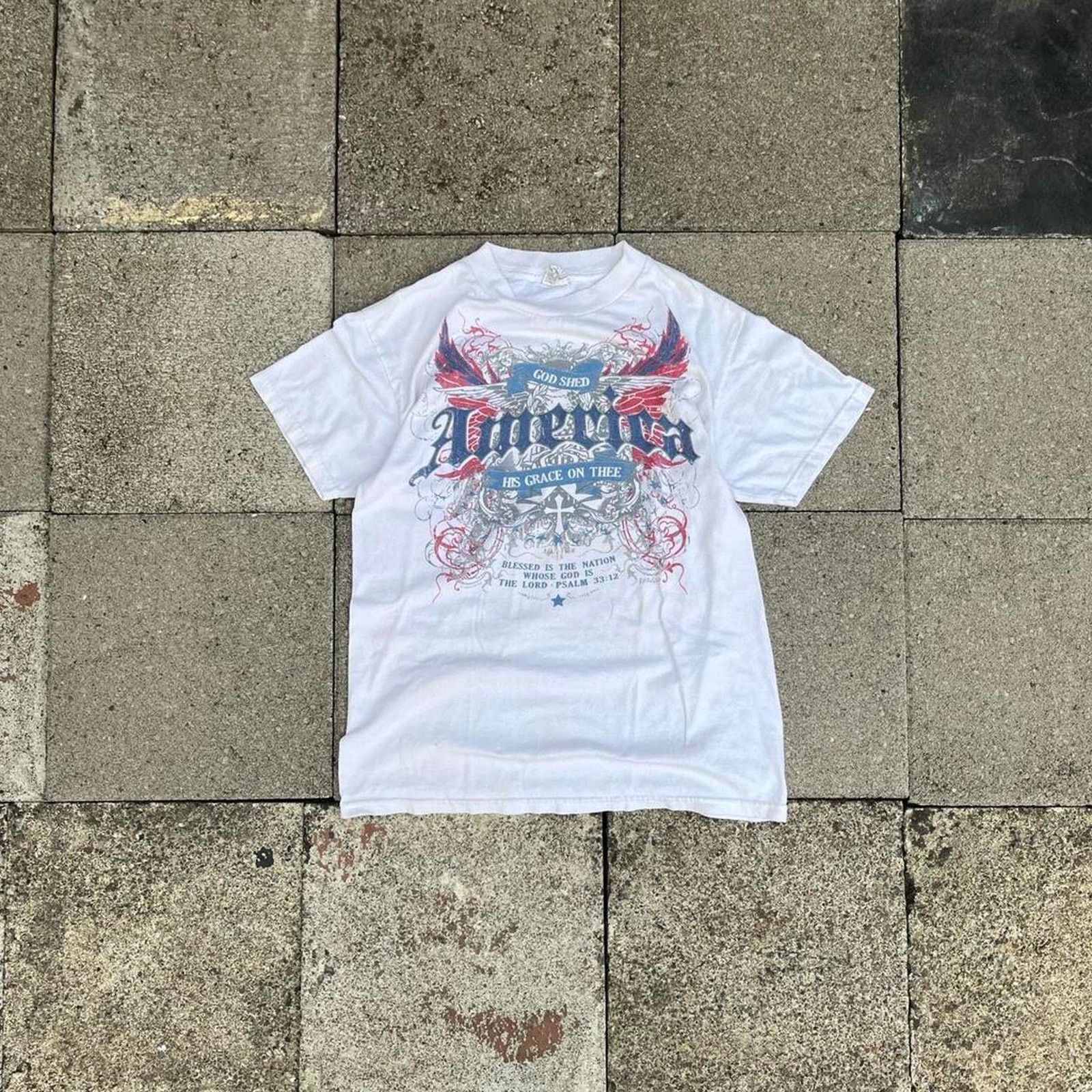 Affliction America Affliction God Shed Blessed is The Nation Palm 33:12 Size US M / EU 48-50 / 2 - 1 Thumbnail
