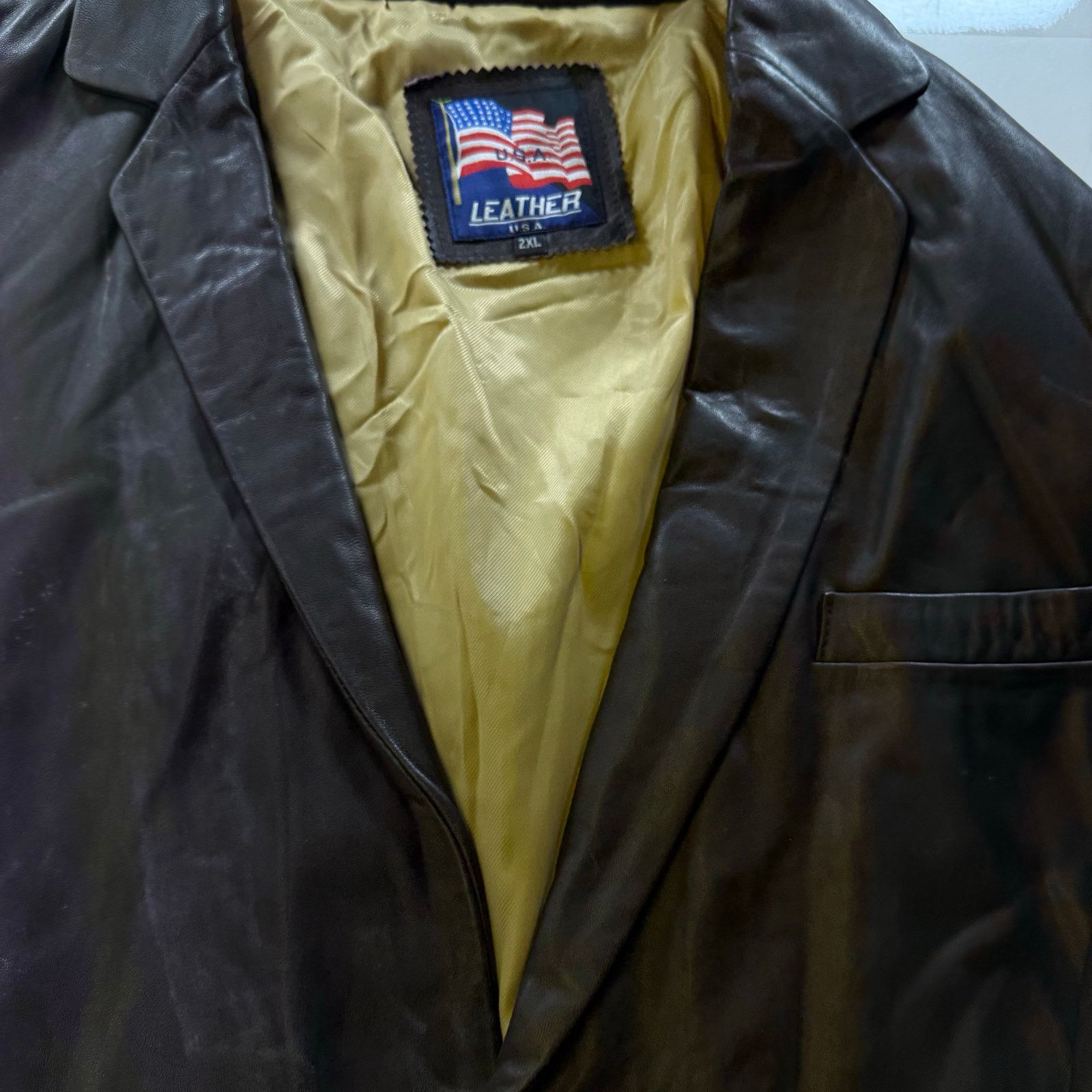 Other Leather USA Jacket Brown/Brown Size 2XL Size US XXL / EU 58 / 5 - 6 Thumbnail