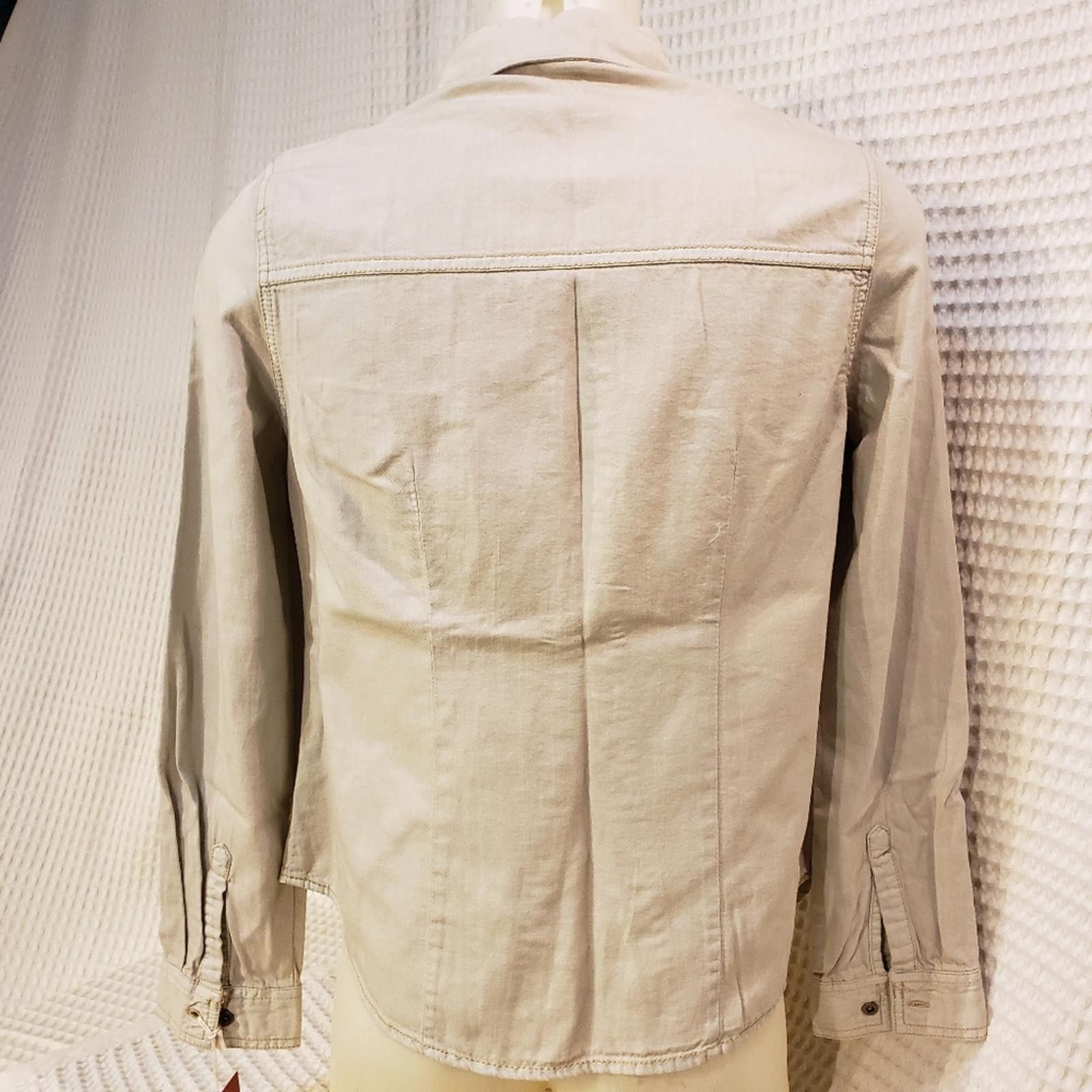 Other MOSSIMO: White Denim Shirt w/Stud Detail on collar Size L / US 10 / IT 46 - 4 Thumbnail