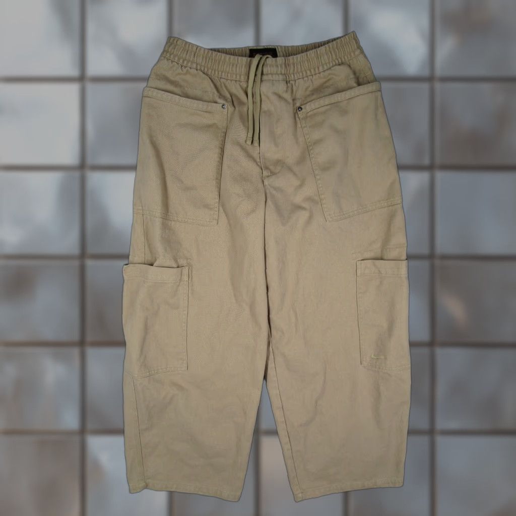 Nike Nike Cargo Pants Mens M Beige Wide-Leg Cotton Cargo Pocket Swoosh 28x27 Vintage? No (remove) Life Utility Casual Distressed? (No) Size US 31 - 1 Thumbnail
