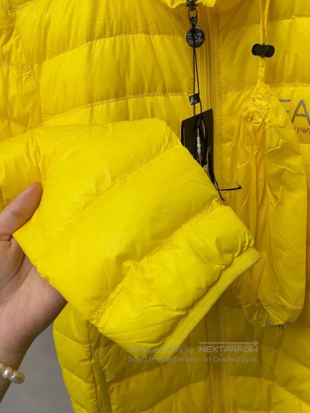 Emporio Armani lightweight yellow down jacket by EA7. Size US L / EU 52-54 / 3 - 4 Thumbnail