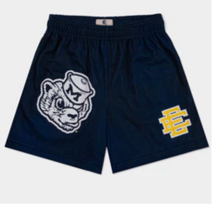 Eric Emanuel Eric Emanuel NCAA Michigan Wolverines blue shorts medium Size US 30 / EU 46 - 1 Thumbnail